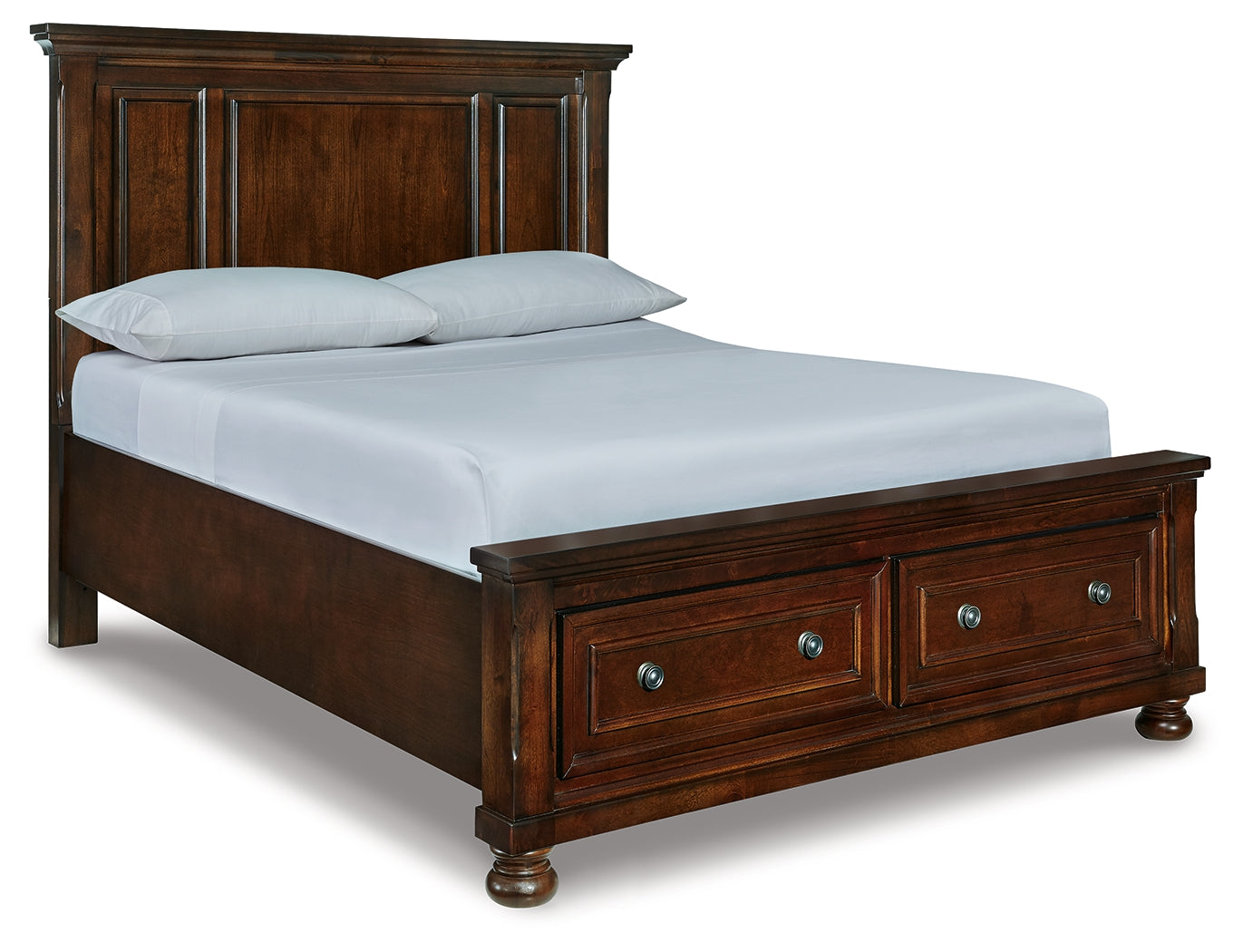 Warmstead Furniture - Ashley Furniture - Porter Bedroom - Queen Panel Storage Bed / Rustic Brown - B697B42