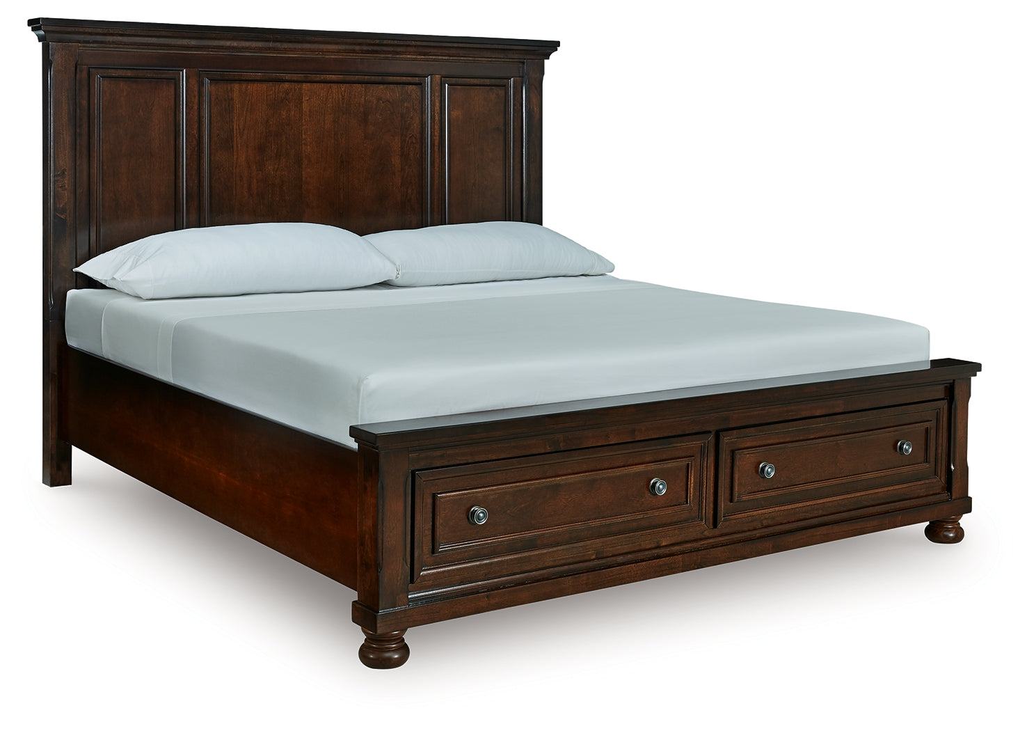 Warmstead Furniture - Ashley Furniture - Porter Bedroom - California King Panel Storage Bed / Rustic Brown - B697B46