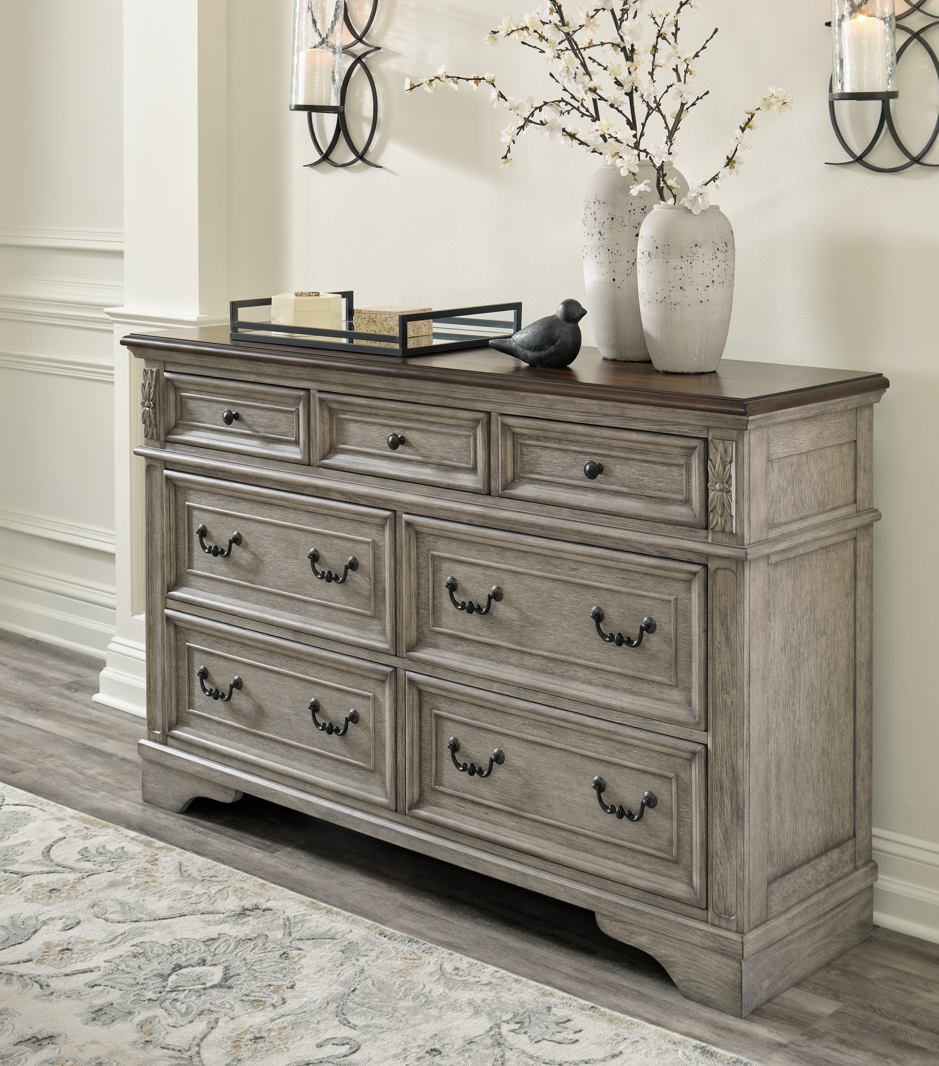 Warmstead Furniture - Ashley Furniture - Lodenbay Bedroom - Dresser / Antique Gray/Brown - B751-31