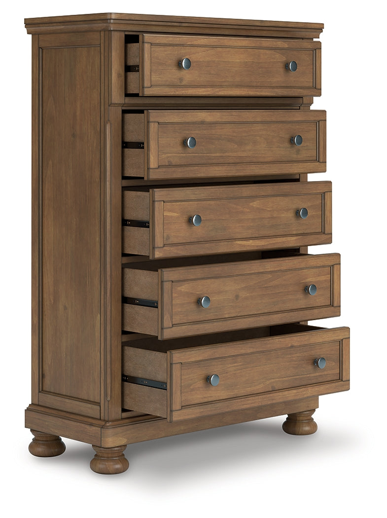 Warmstead Furniture - Ashley Furniture - Feddinger Bedroom - King Sleigh Bed / Medium Brown - PCB779B15