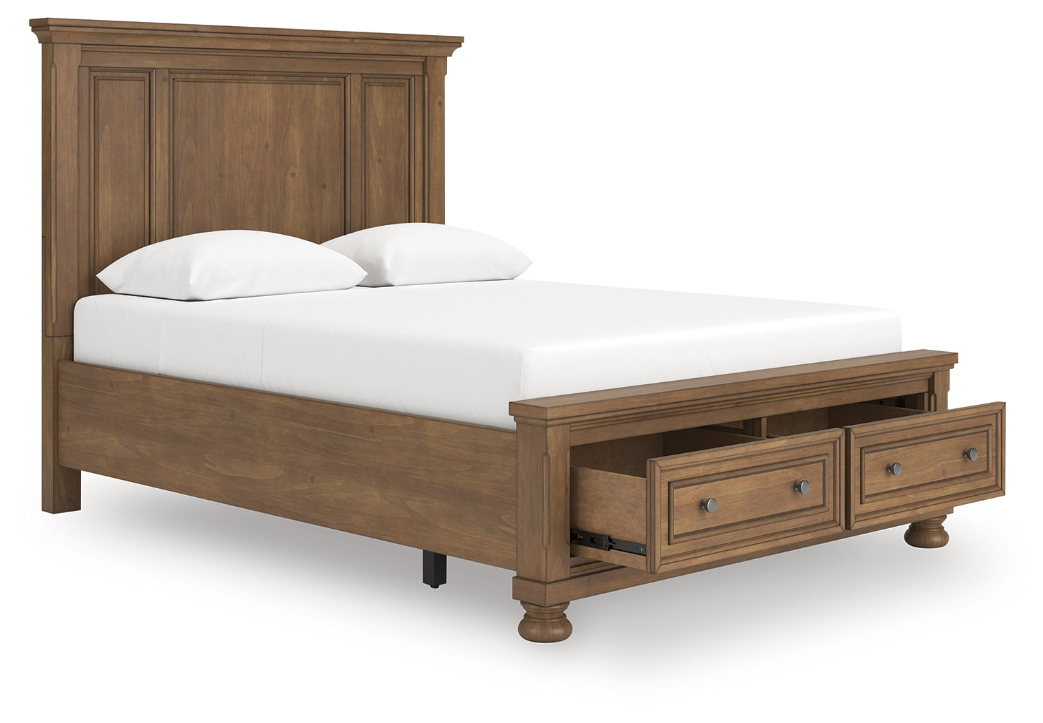 Warmstead Furniture - Ashley Furniture - Feddinger Bedroom - Queen Panel Storage Bed / Medium Brown - PCB779B11
