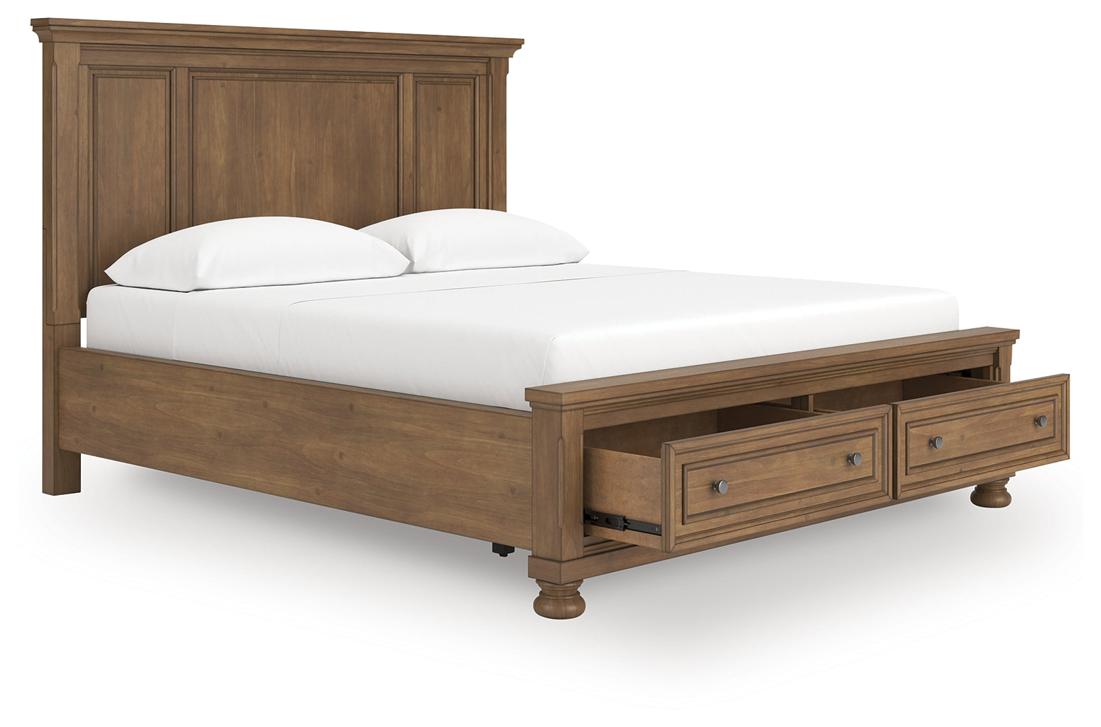 Warmstead Furniture - Ashley Furniture - Feddinger Bedroom - California King Panel Storage Bed / Medium Brown - PCB779B13