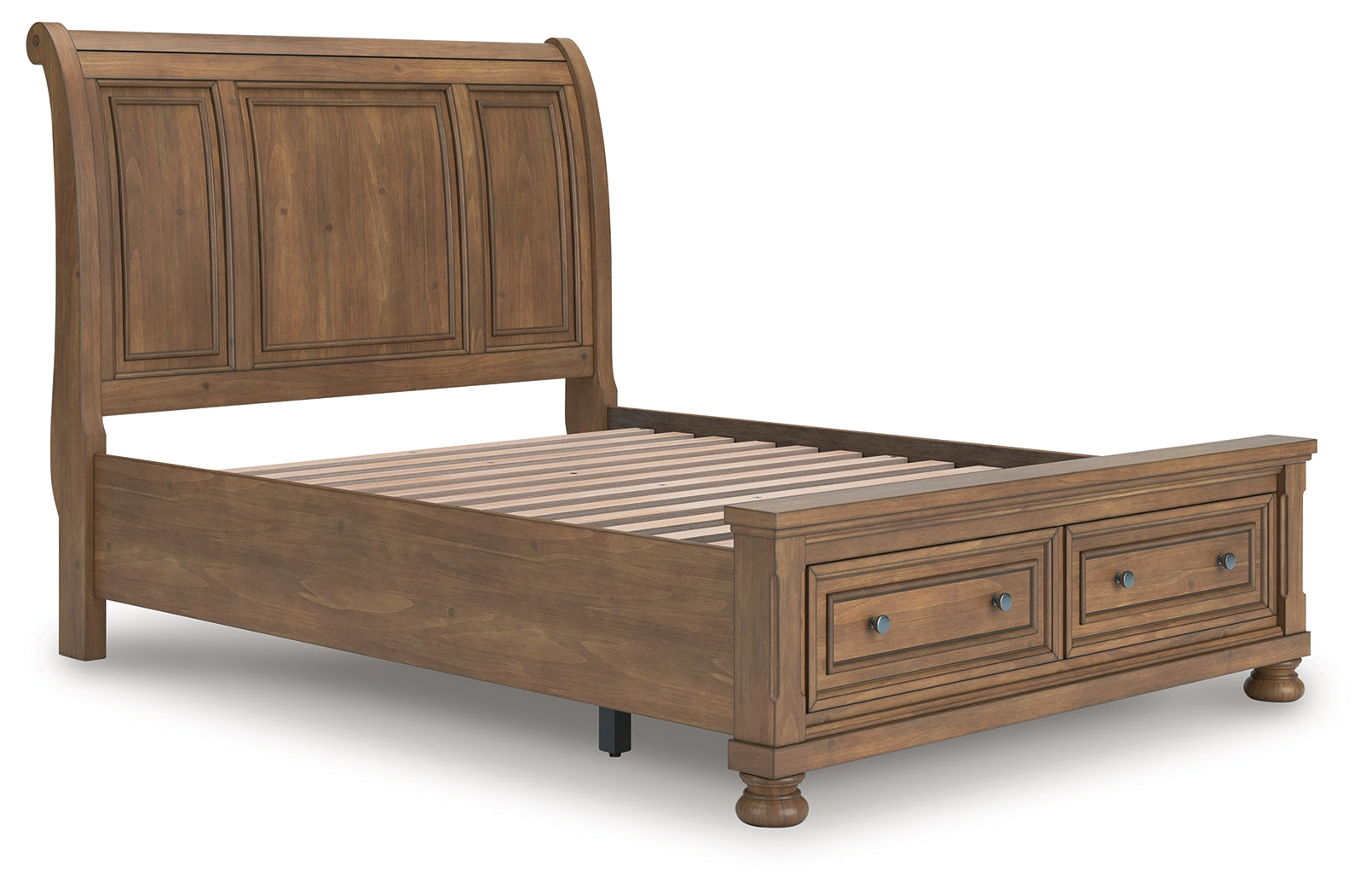 Warmstead Furniture - Ashley Furniture - Feddinger Bedroom - Queen Storage Sleigh Bed / Medium Brown - PCB779B4