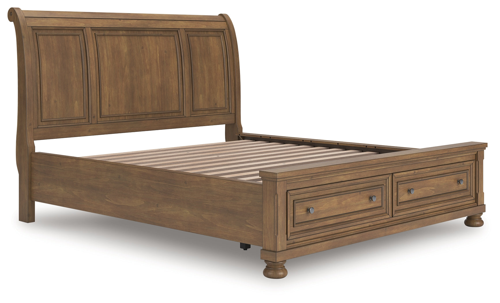 Warmstead Furniture - Ashley Furniture - Feddinger Bedroom - California King Storage Sleigh Bed / Medium Brown - PCB779B9