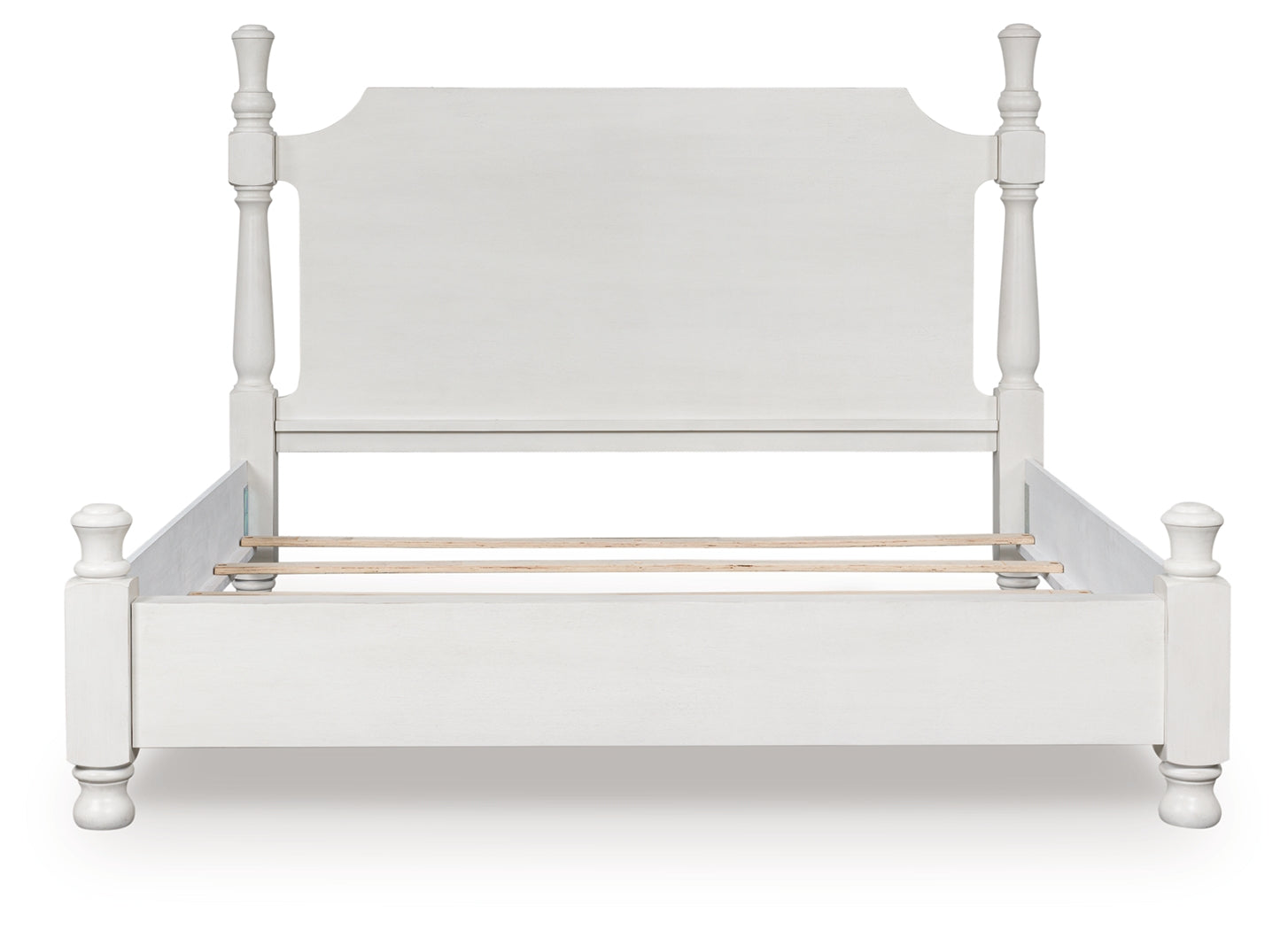 Warmstead Furniture - Ashley Furniture - Rowlenstown Bedroom - King Poster Bed / Antique White - PCB823B4