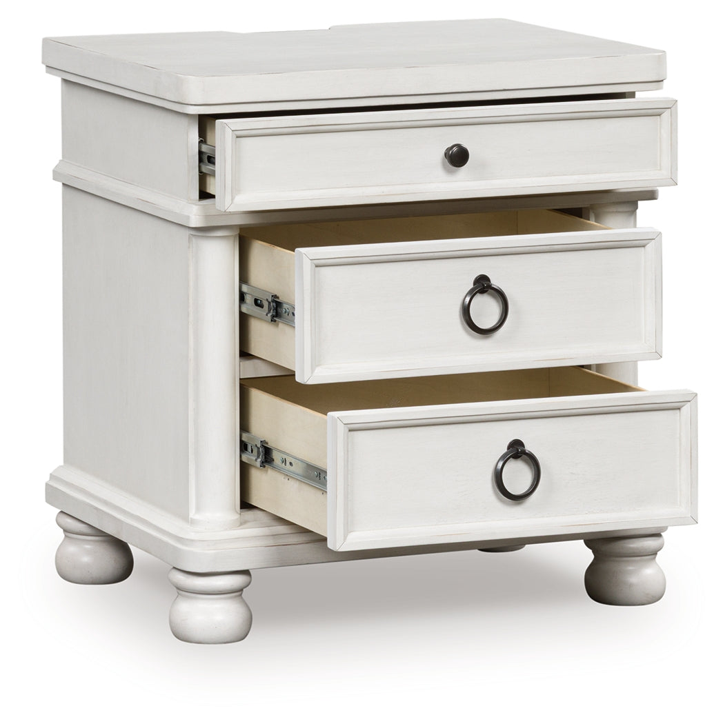 Warmstead Furniture - Ashley Furniture - Rowlenstown Bedroom - California King Poster Bed / Antique White - PCB823B5