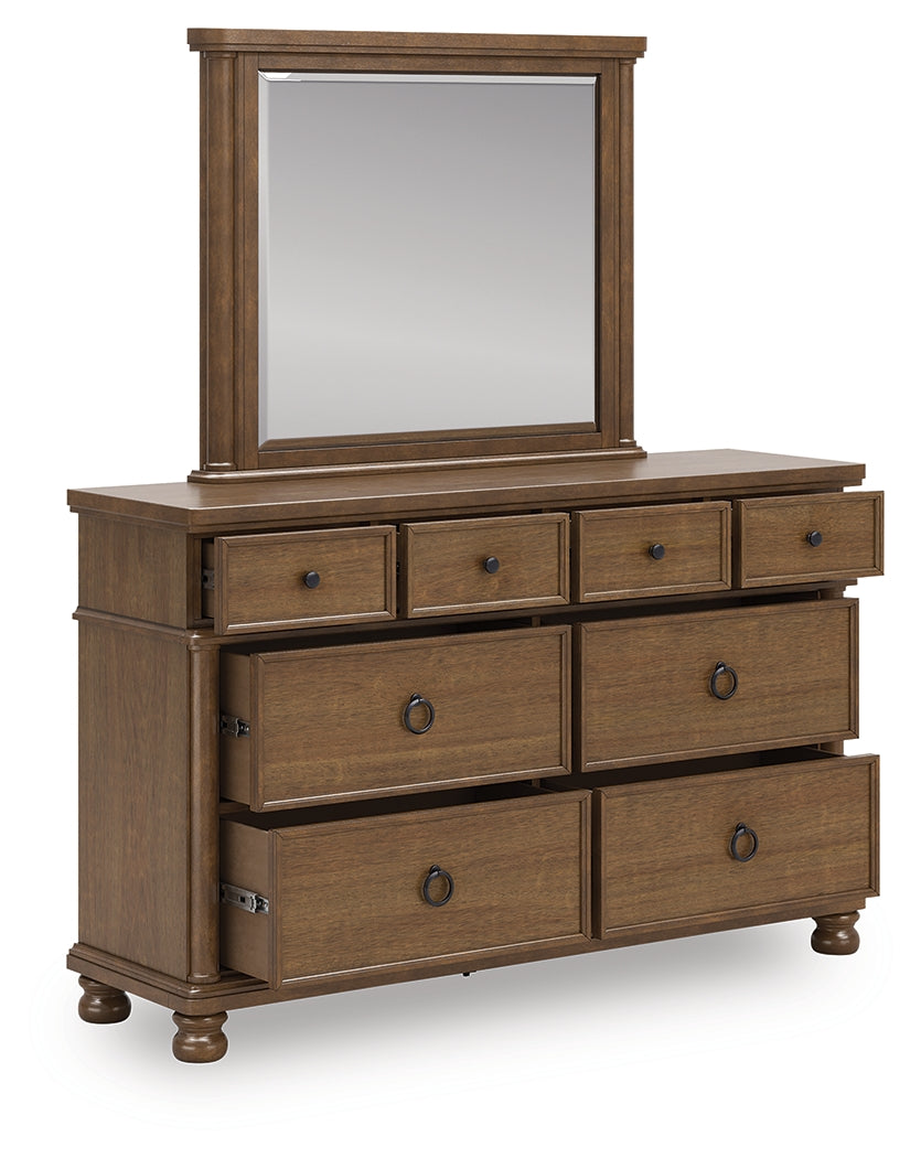 Warmstead Furniture - Ashley Furniture - Rowlenstown Bedroom - Dresser and Mirror / Brown - PCB824B1