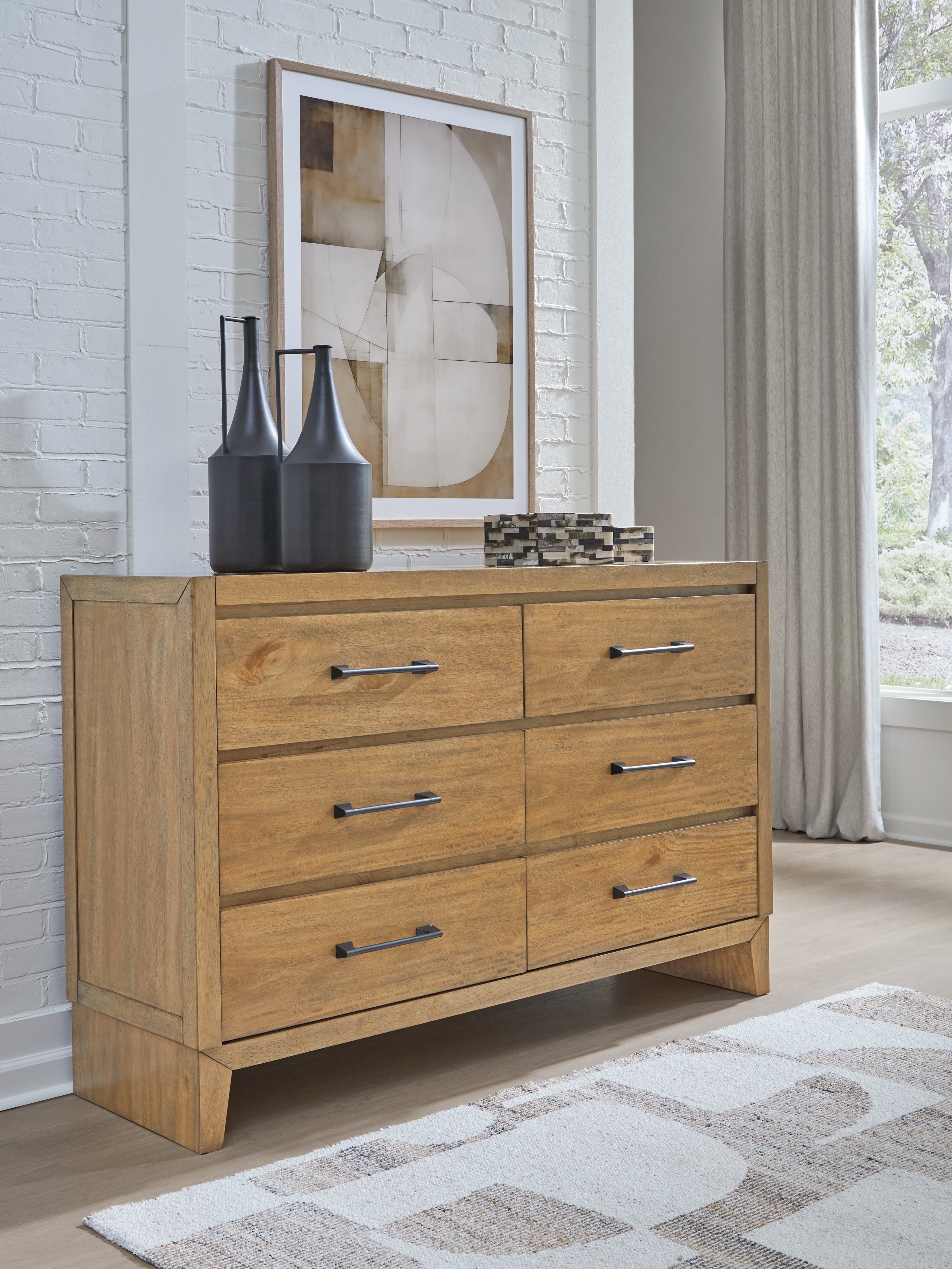 Warmstead Furniture - Ashley Furniture - Sherbana Bedroom - California King Panel Bed / Light Brown - B833B5