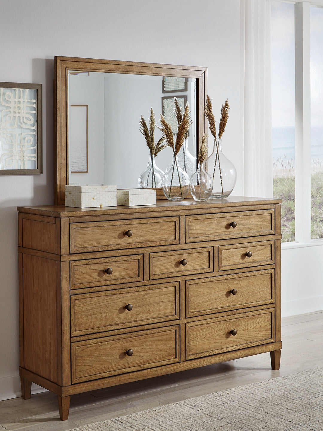 Warmstead Furniture - Ashley Furniture - Sharlance Bedroom - Dresser and Mirror / Brown - B895B1