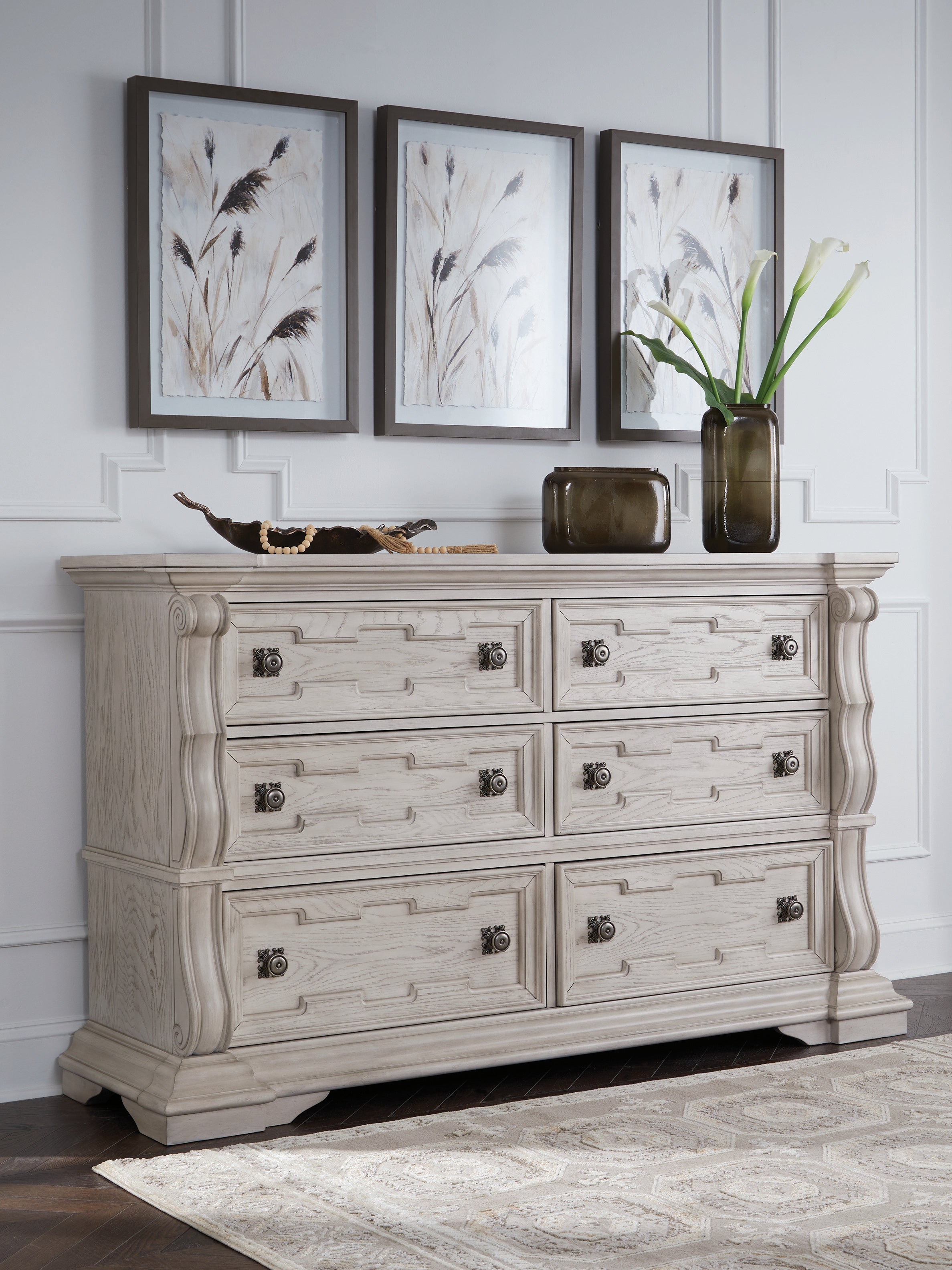 Warmstead Furniture - Ashley Furniture - Bruchandi Bedroom - Dresser / Antique White - PCB948-31