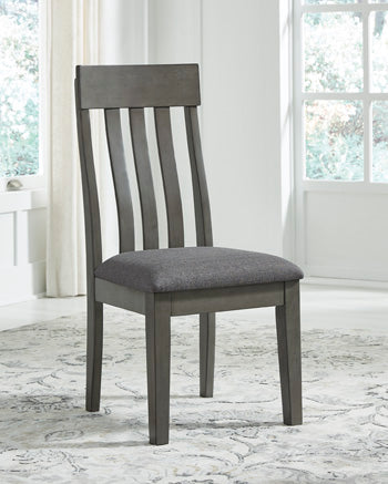 Warmstead Furniture - Ashley Furniture - Hallanden Dining Room - Dining Chair (Set of 2) / Two-tone Gray - D589-01X2