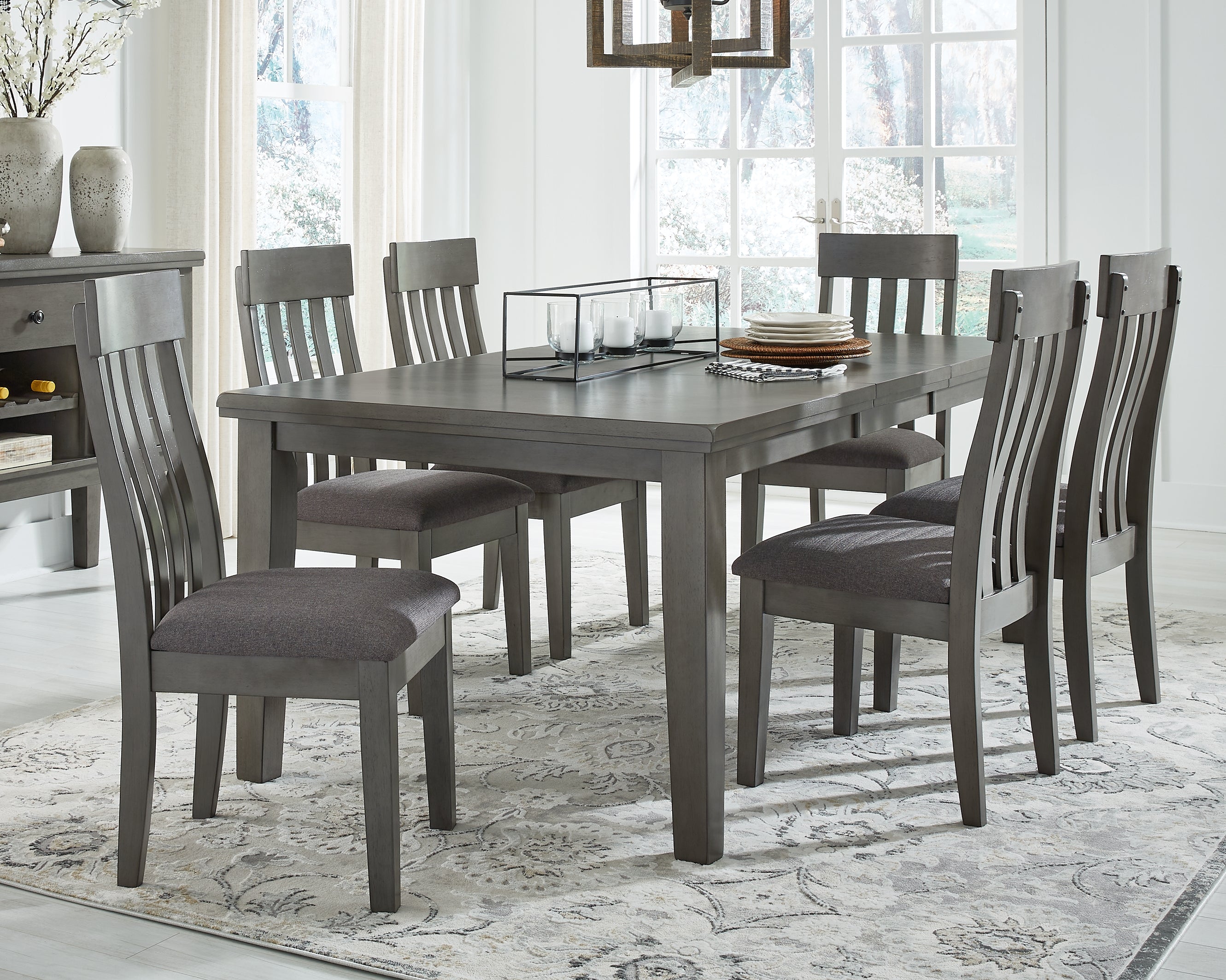 Warmstead Furniture - Ashley Furniture - Hallanden Dining Room - Counter Height Bar Stool (Set of 2) / Two-tone Gray - D589-124X2