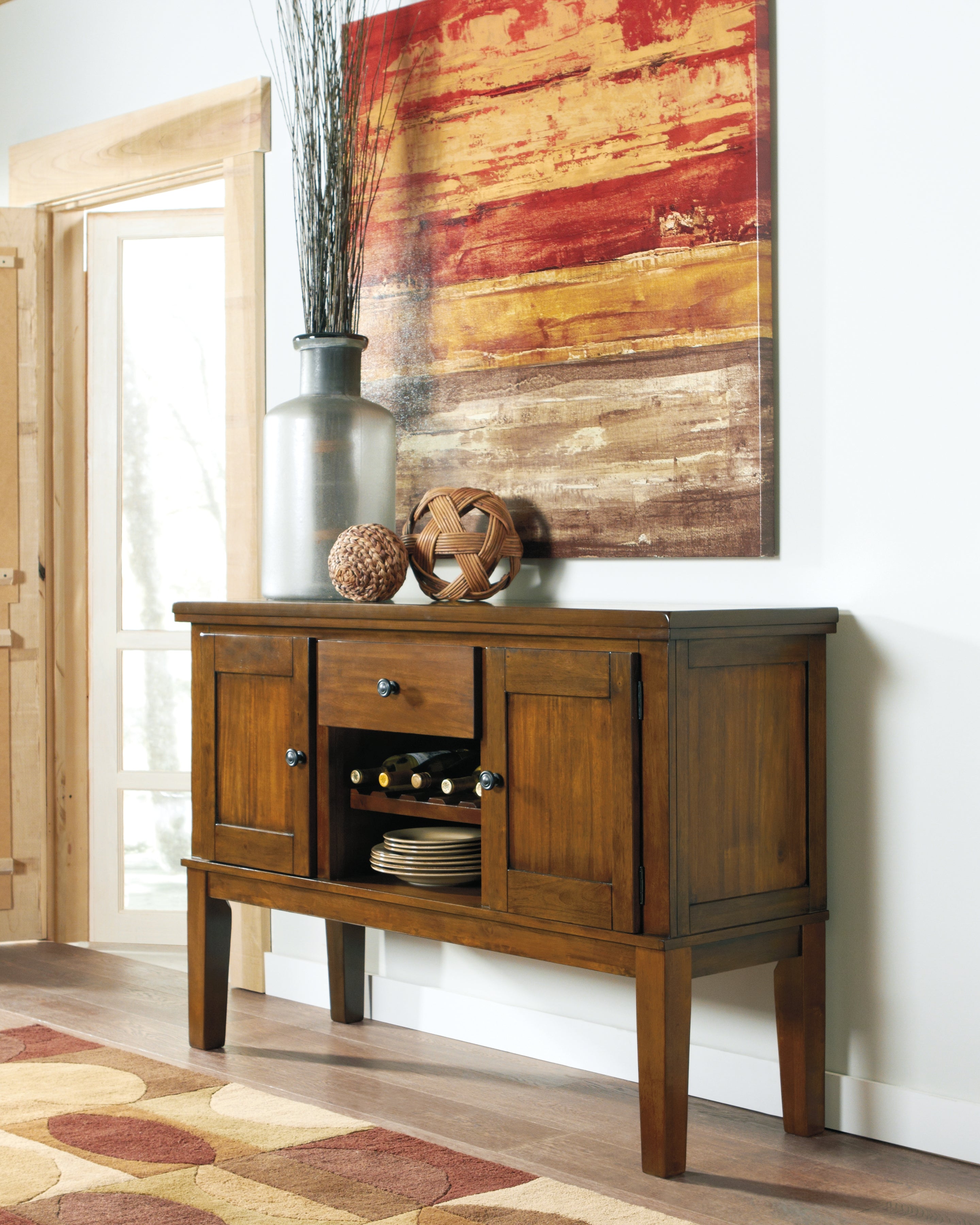 Warmstead Furniture - Ashley Furniture - Ralene Dining Room - Dining Room Server / Medium Brown - D594-60