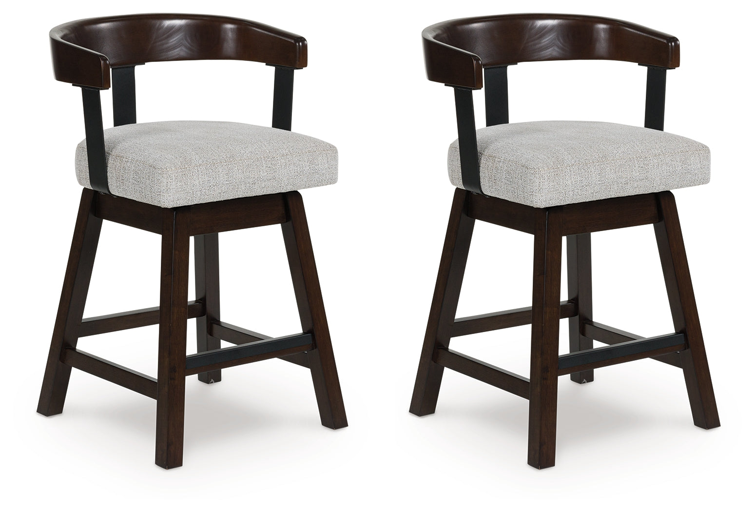 Warmstead Furniture - Ashley Furniture - Haddigan Dining Room - Counter Height Barstool (Set of 2) / Dark Brown - D596-224X2