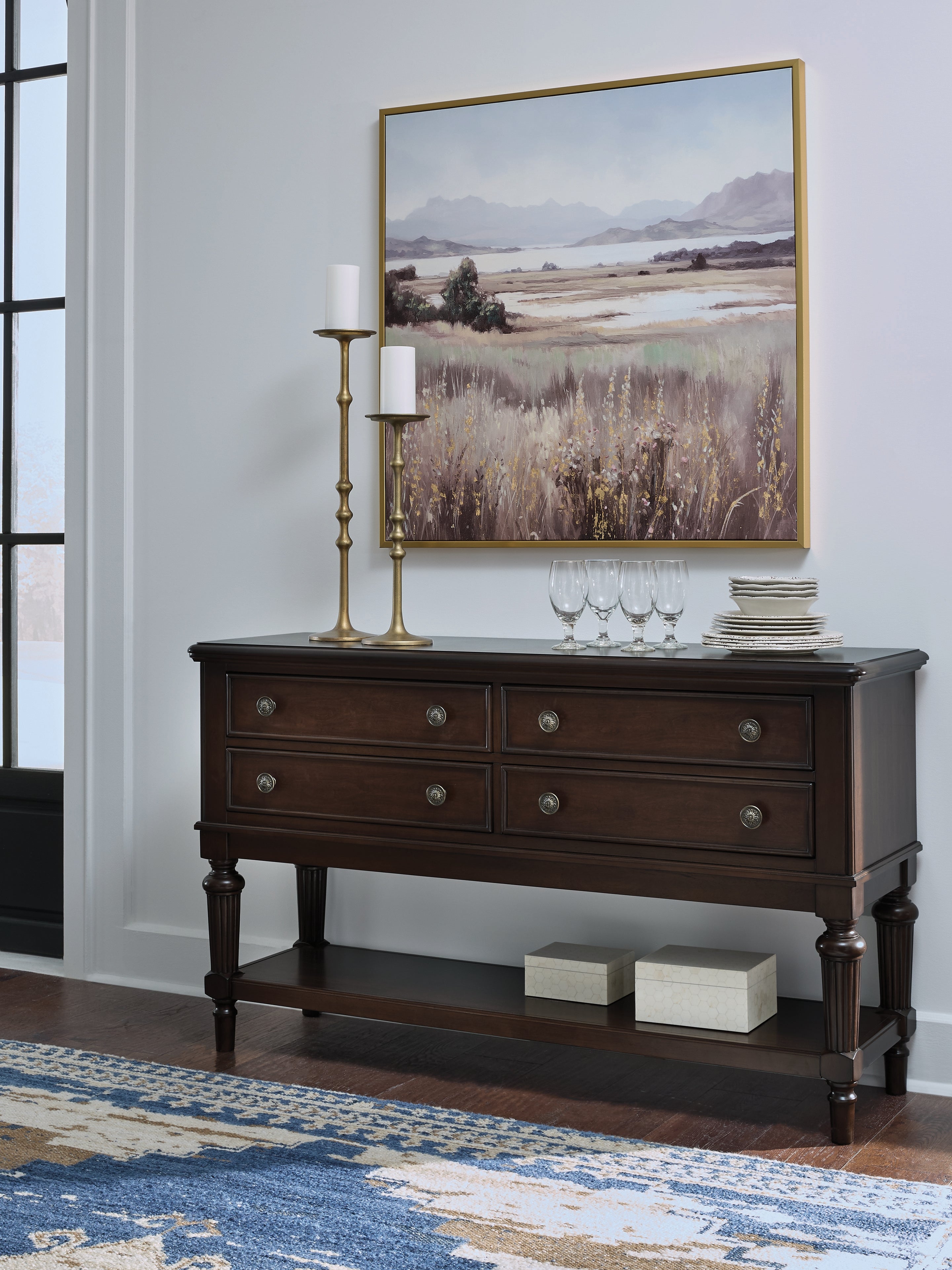 Warmstead Furniture - Ashley Furniture - Lavinton Dining Room - Dining Room Server / Brown - D764-60