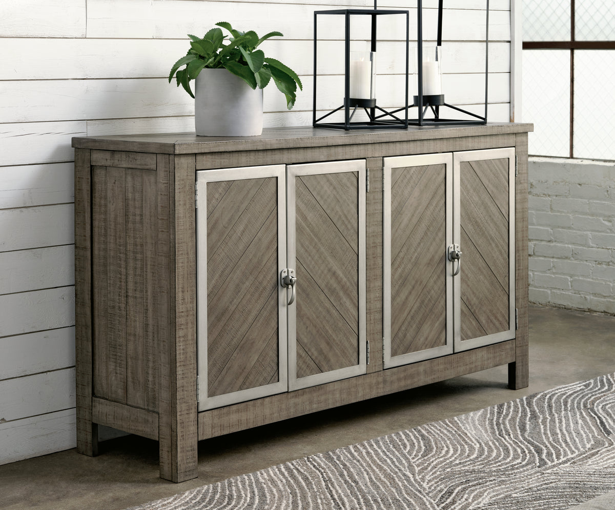 Warmstead Furniture - Ashley Furniture - Krystanza Dining Room - Rectangular Dining Room Table / Weathered Gray - D766-25