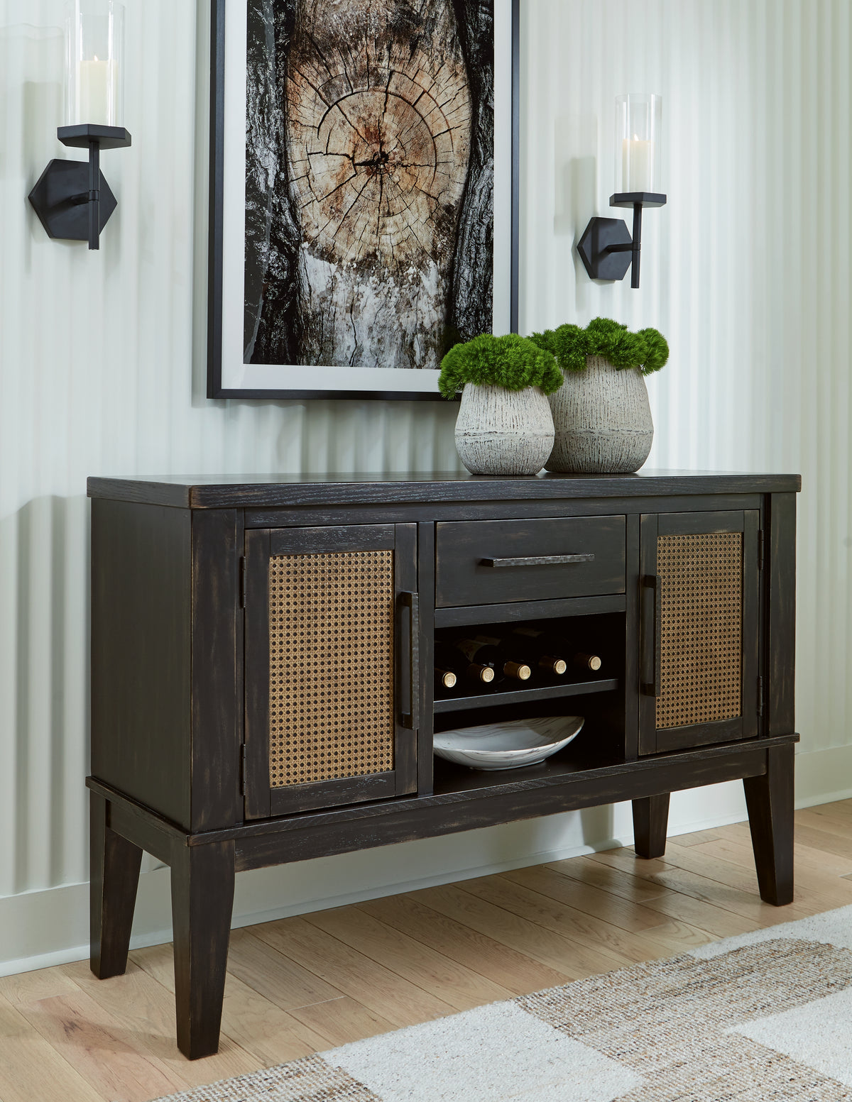 Warmstead Furniture - Ashley Furniture - Galliden Dining Room - RECT Dining Room EXT Table / Black/Brown - D841-55