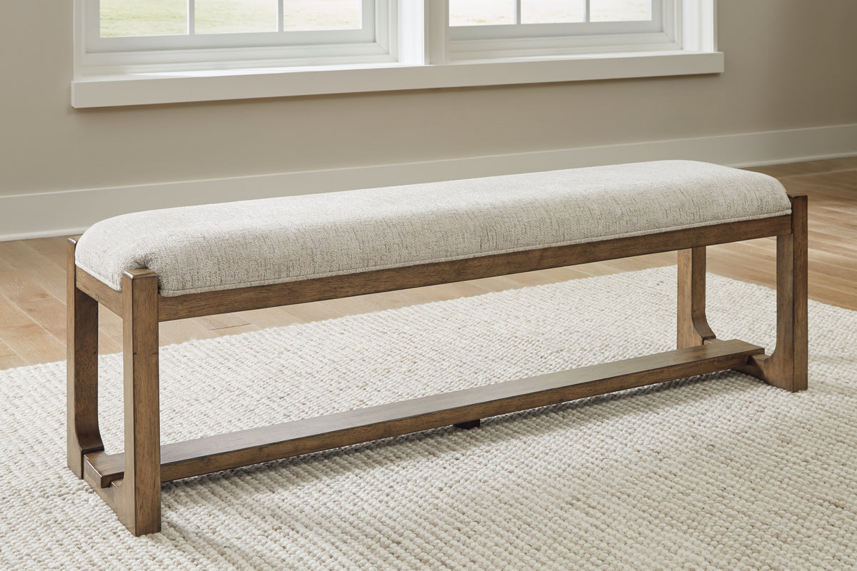 Warmstead Furniture - Ashley Furniture - Cabalynn Dining Room - RECT Dining Room Counter Table / Light Brown / 76"W x 34"D x 36"H - D974-13