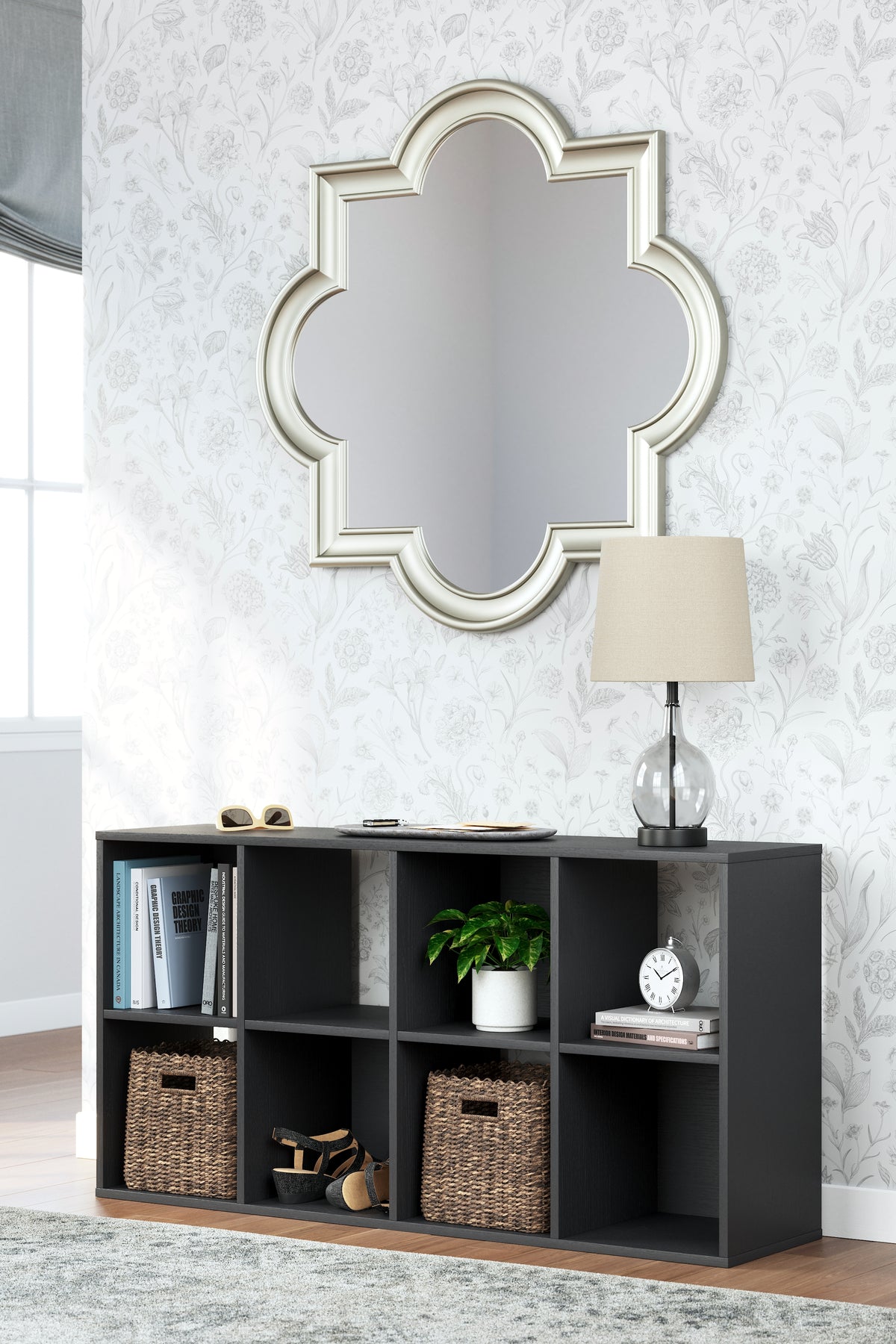 Warmstead Furniture - Ashley Furniture - Langdrew Eight Cube Organizer - Eight Cube Organizer / Black - EA4957-4X2