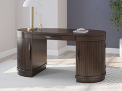 Warmstead Furniture - Ashley Furniture - Korestone Office Desk - Home Office Desk / Warm Brown - H687-27