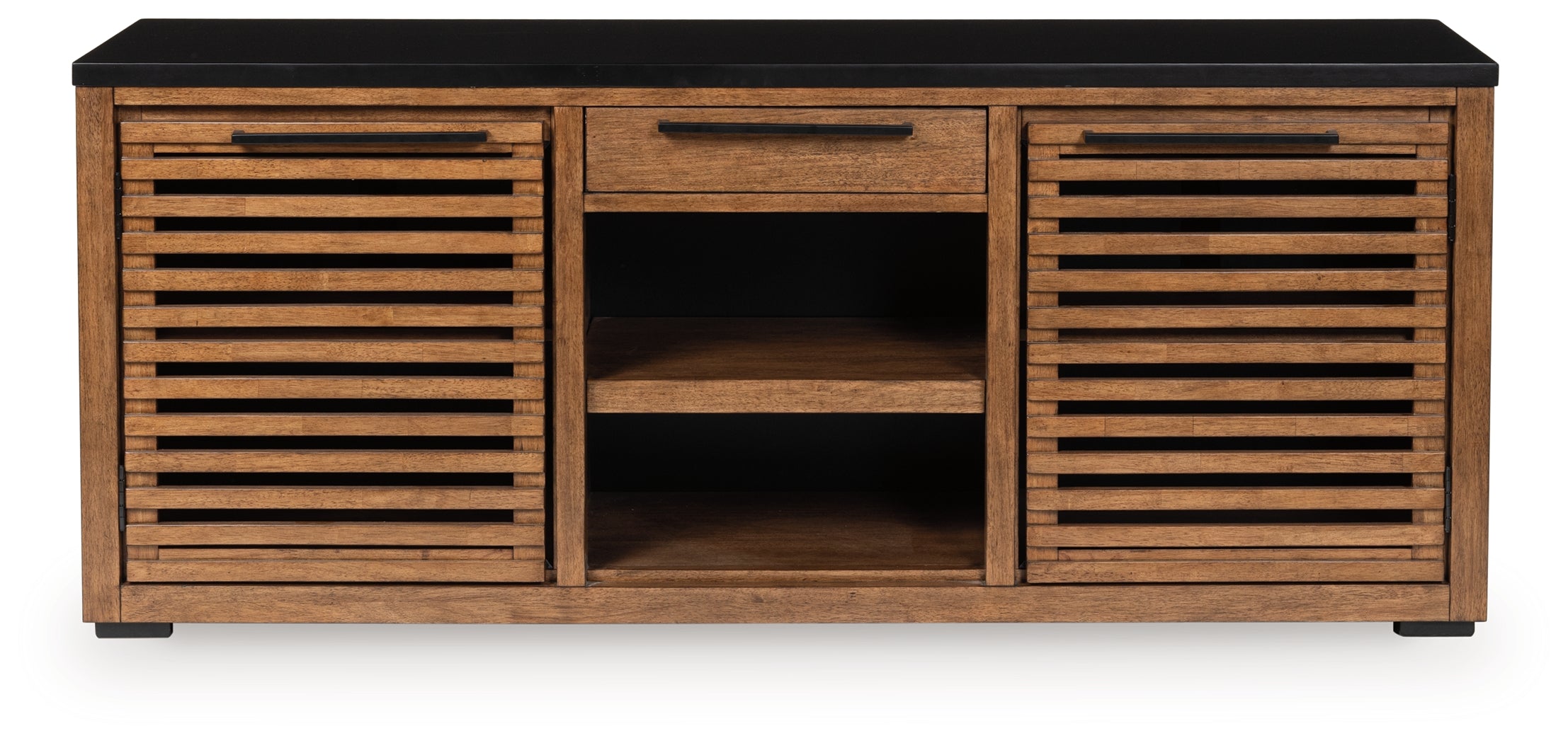 Warmstead Furniture - Ashley Furniture - Kallari Bookcase - Credenza / Warm Brown/Black - H737-60