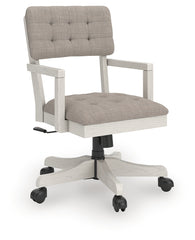 Warmstead Furniture - Ashley Furniture - Robbinsdale Home Office Desk Chair - Home Office Desk Chair (1/CN) / Antique White - H742-01A