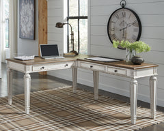 Warmstead Furniture - Ashley Furniture - Realyn Office Desk - Home Office Desk / White/Brown - H743-34