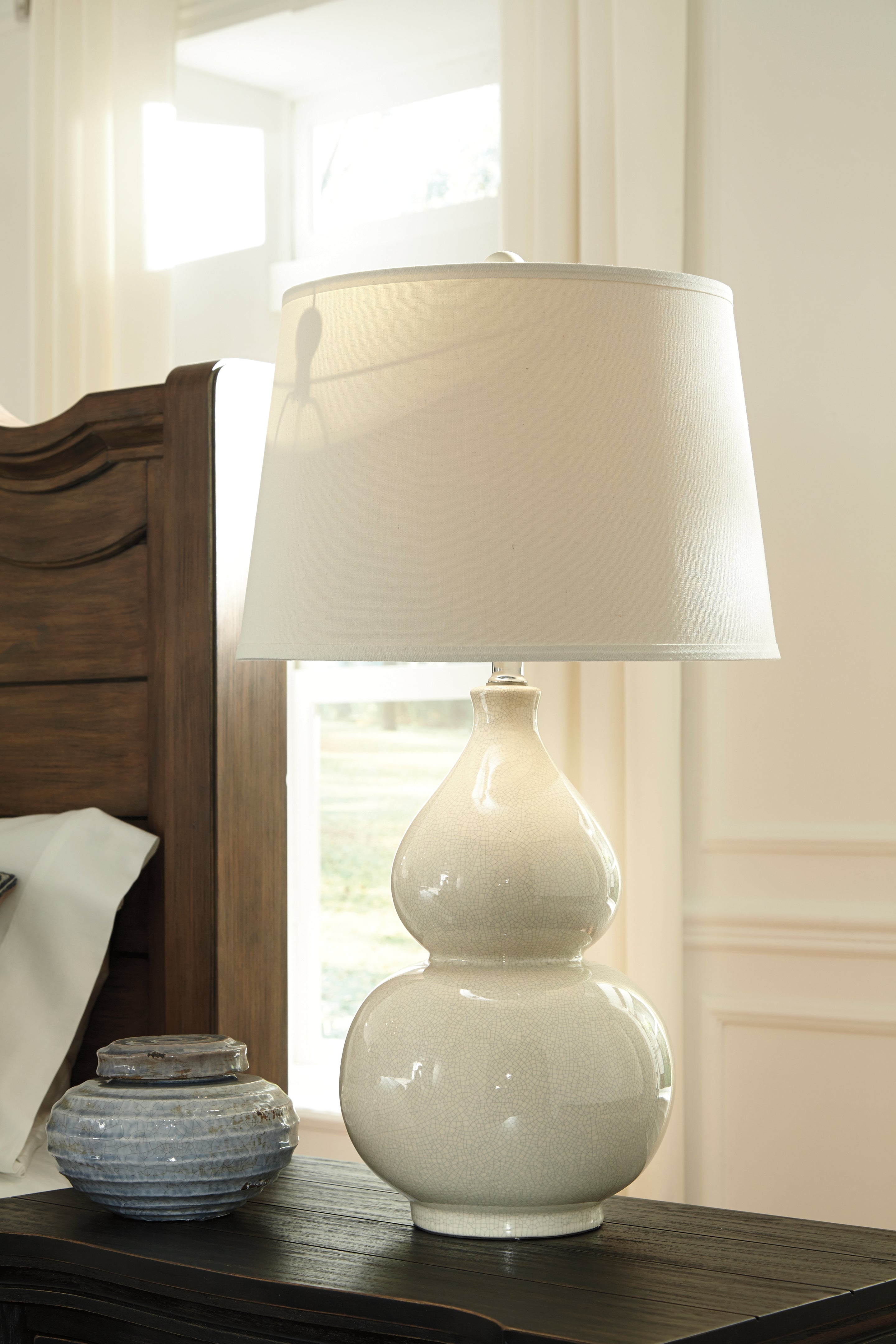 Warmstead Furniture - Ashley Furniture - Saffi Lighting - Table Lamp (Set of 2) / Cream - L100074X2