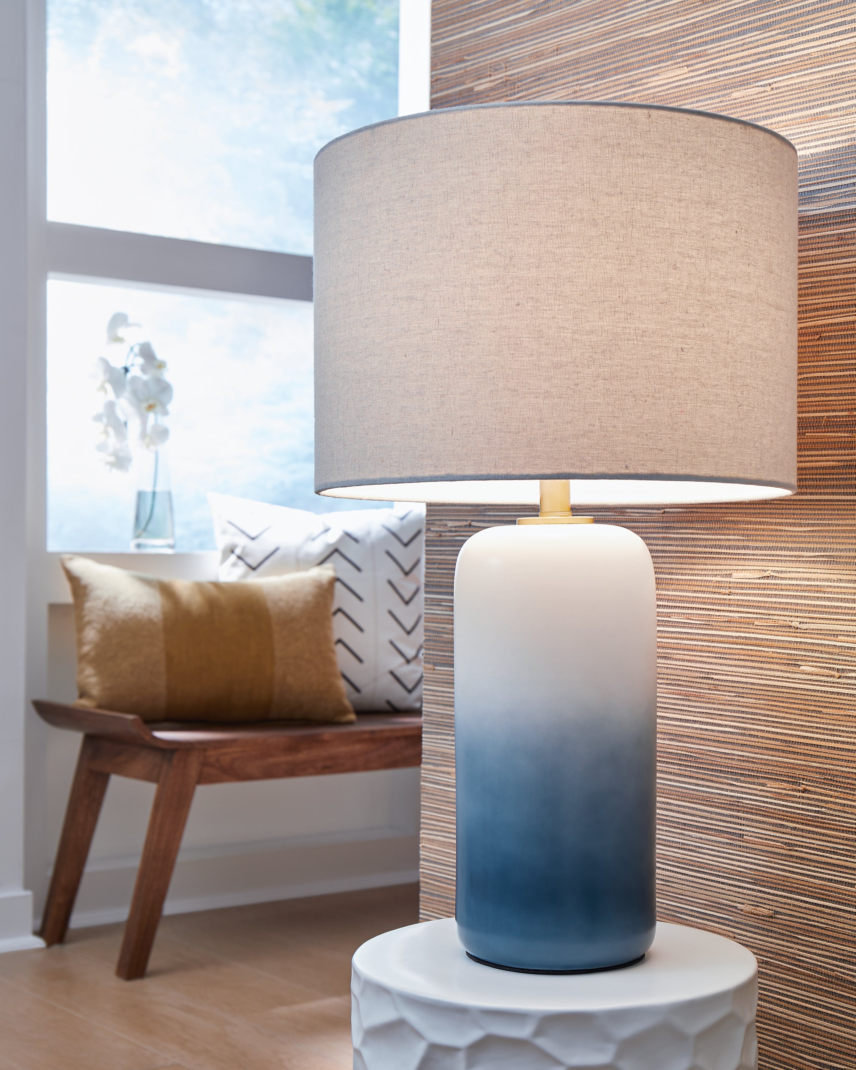 Warmstead Furniture - Ashley Furniture - Lemrich Lighting - Table Lamp (Set of 2) / White/Teal - L123874X2