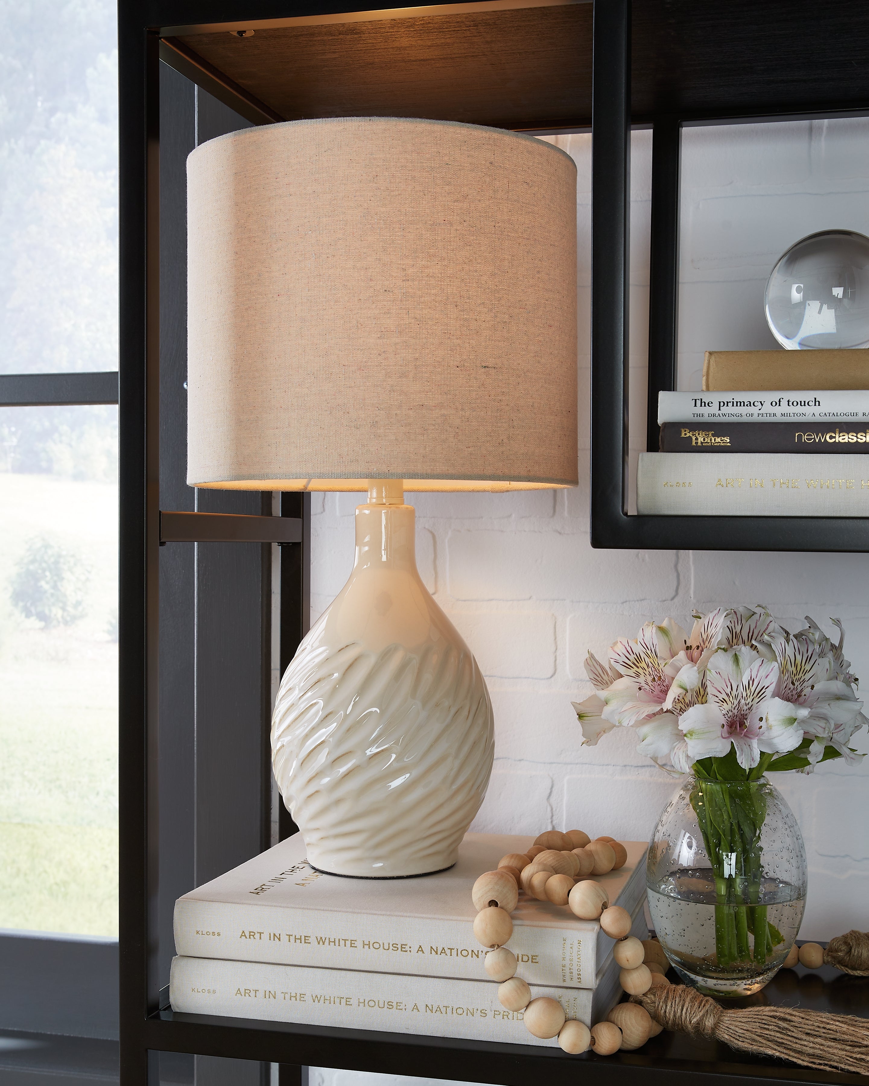 Warmstead Furniture - Ashley Furniture - Garinton Lighting - Ceramic Table Lamp (1/CN) / Cream - L180194