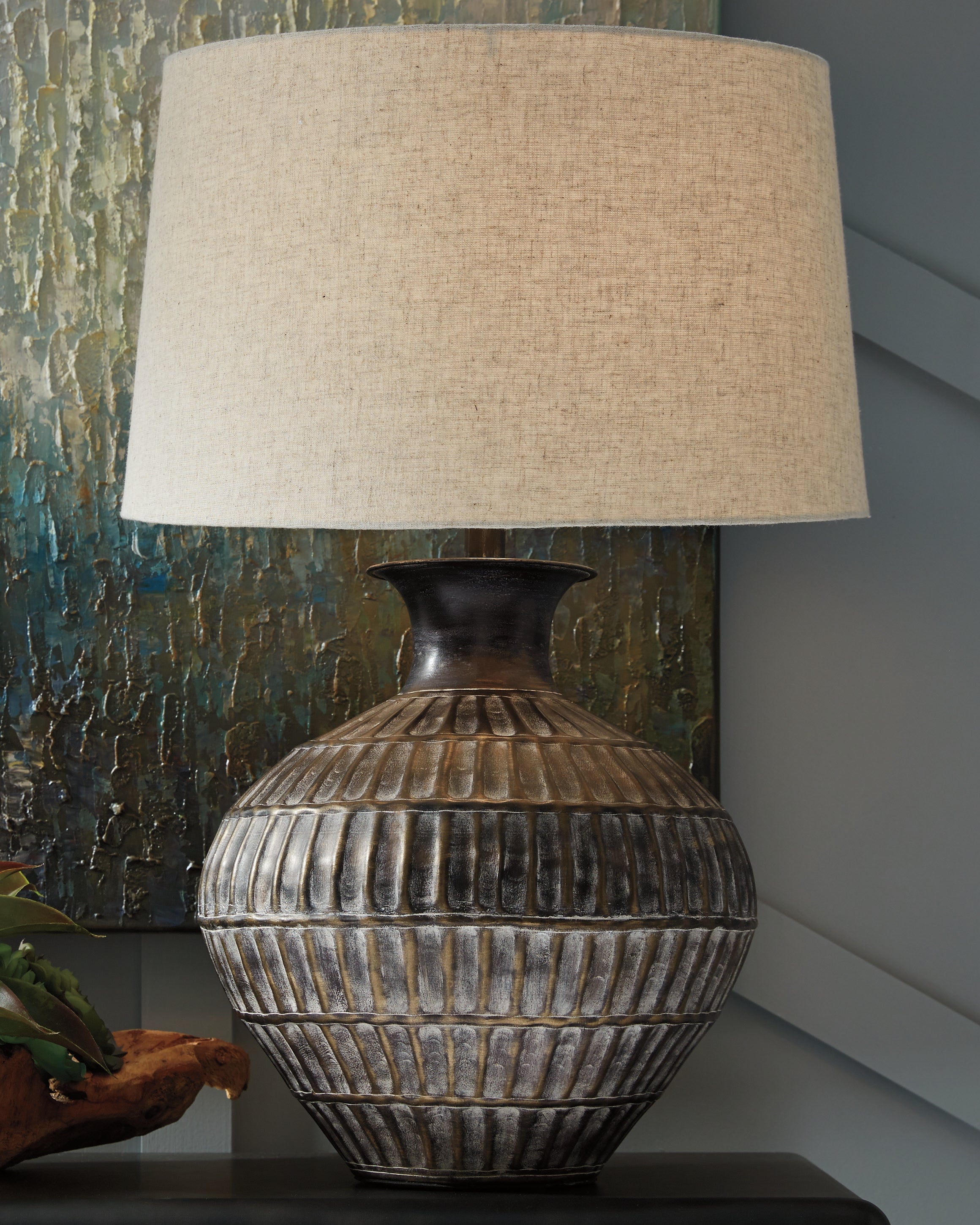 Warmstead Furniture - Ashley Furniture - Magan Lighting - Table Lamp (Set of 2) / Antique Bronze Finish - L207354X2