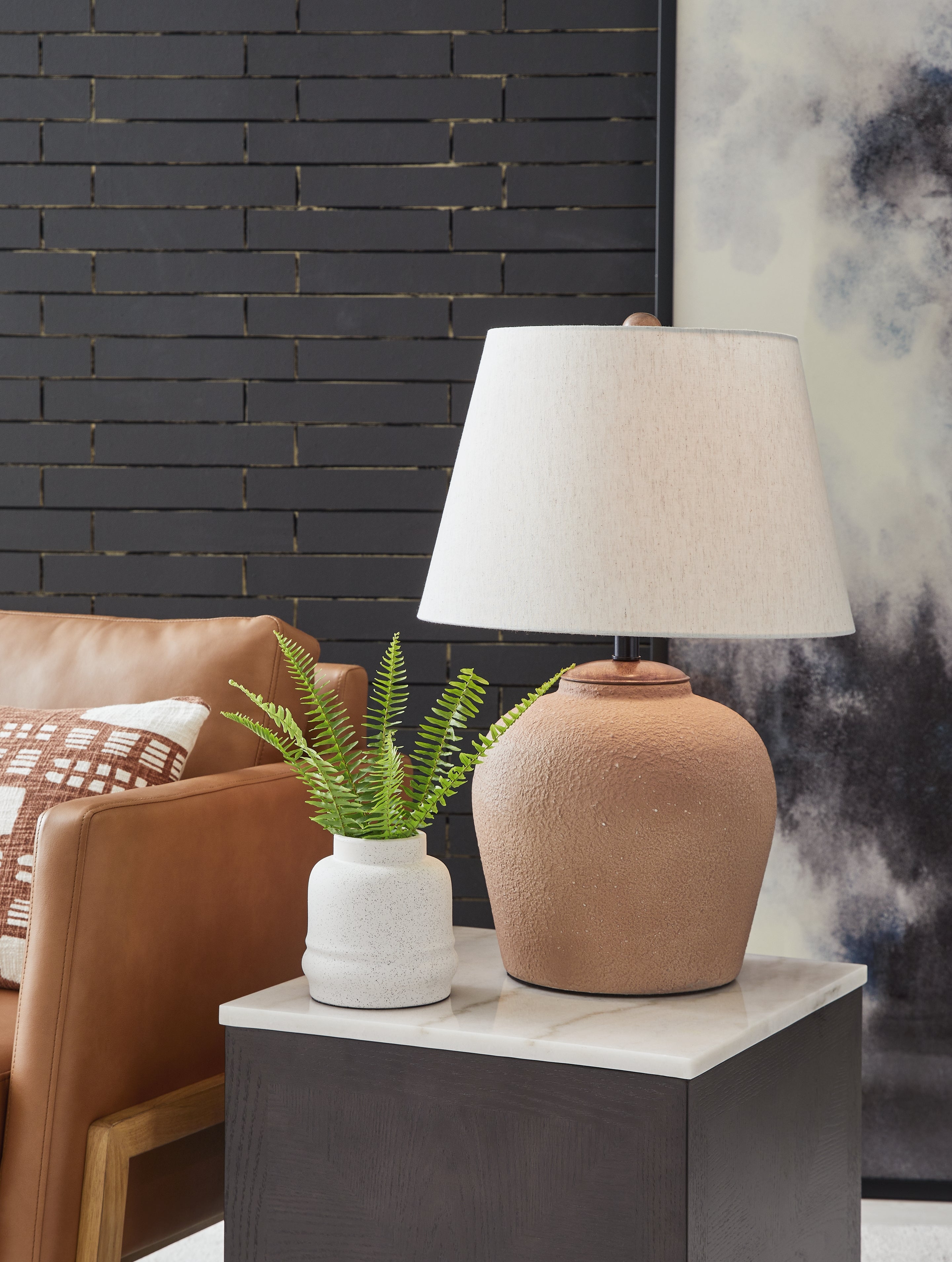 Warmstead Furniture - Ashley Furniture - Scantor Lighting - Table Lamp (Set of 2) / Rust - L207464X2