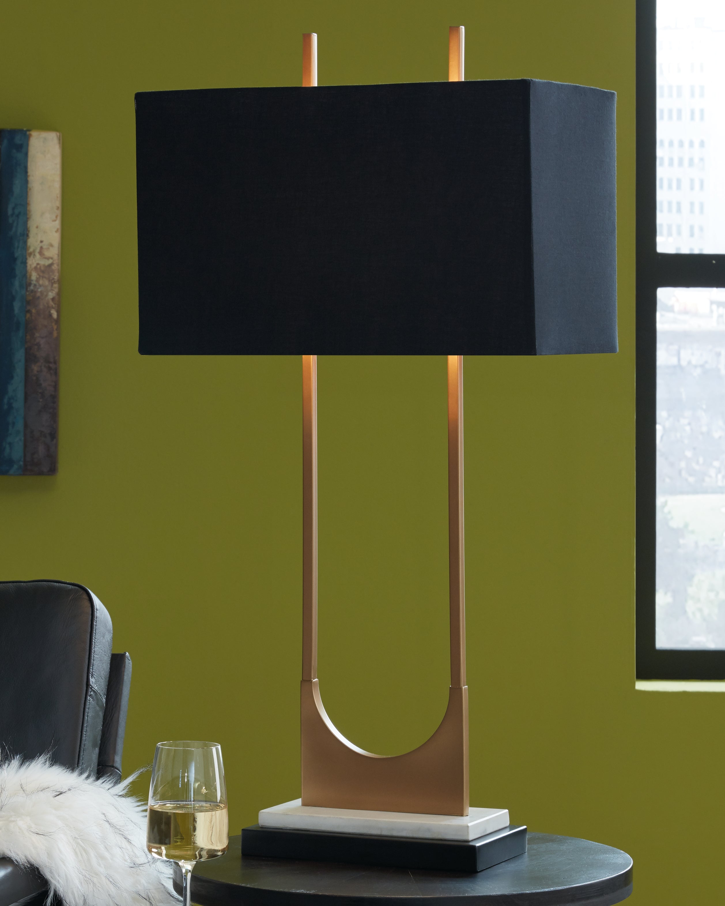 Warmstead Furniture - Ashley Furniture - Malana Lighting - Table Lamp (Set of 2) / Brass Finish - L208254X2