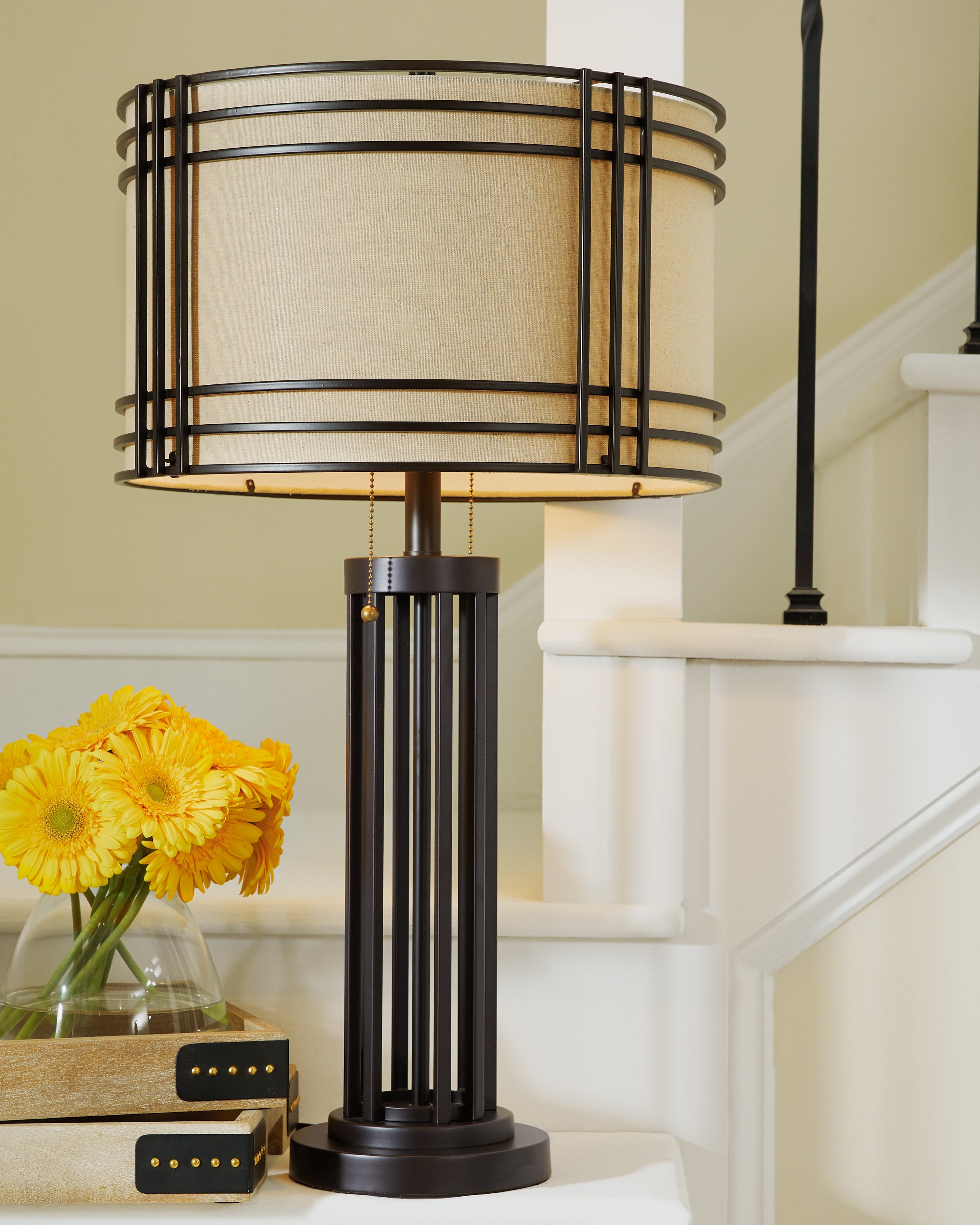 Warmstead Furniture - Ashley Furniture - Hanswell Lighting - Table Lamp (Set of 2) / Dark Brown - L208294X2