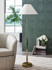 Warmstead Furniture - Ashley Furniture - Haigwood Lighting - Metal Floor Lamp (1/CN) / Gold Finish - L208471