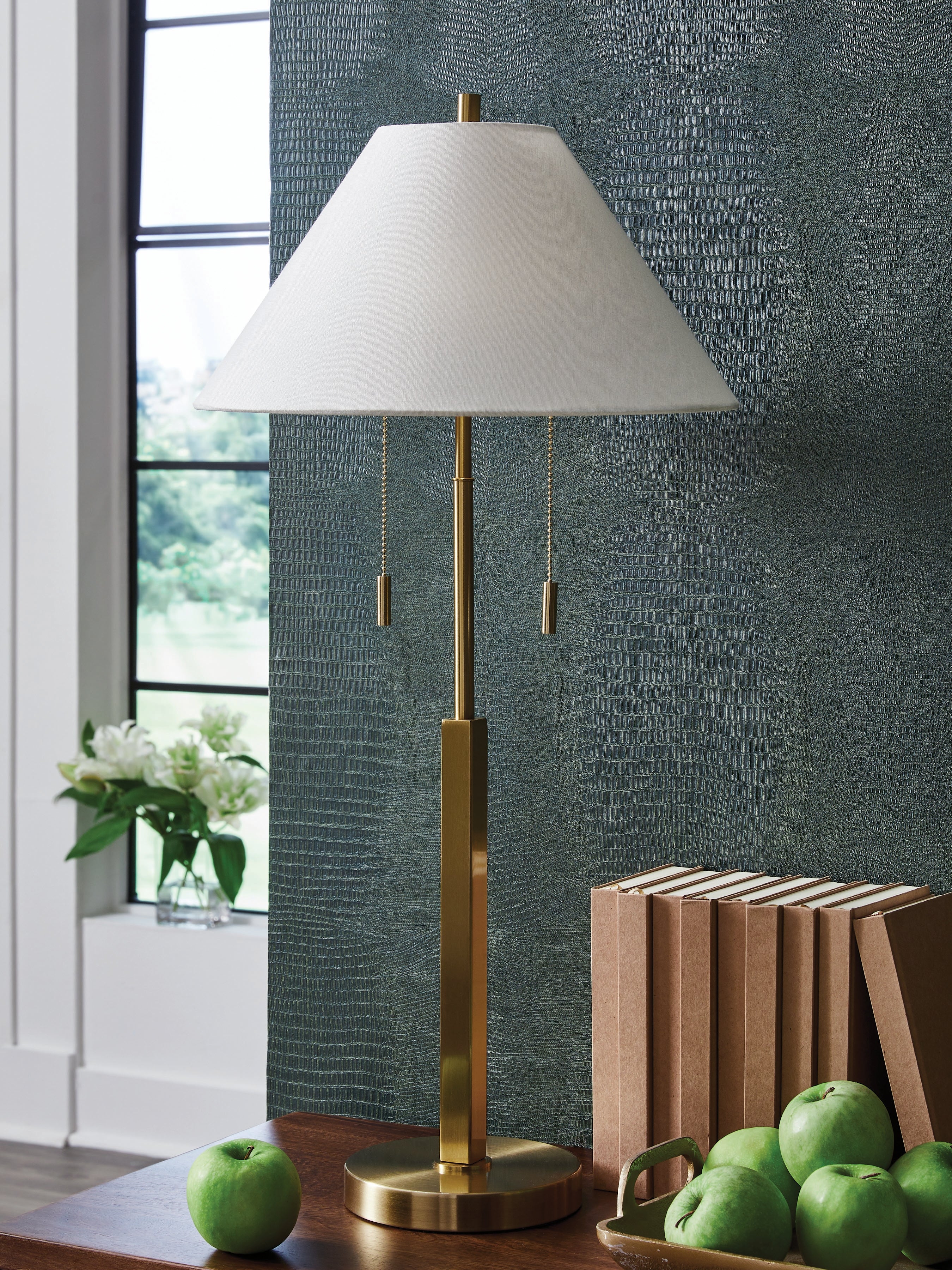 Warmstead Furniture - Ashley Furniture - Haigwood Lighting - Metal Table Lamp (1/CN) / Gold Finish - L208474