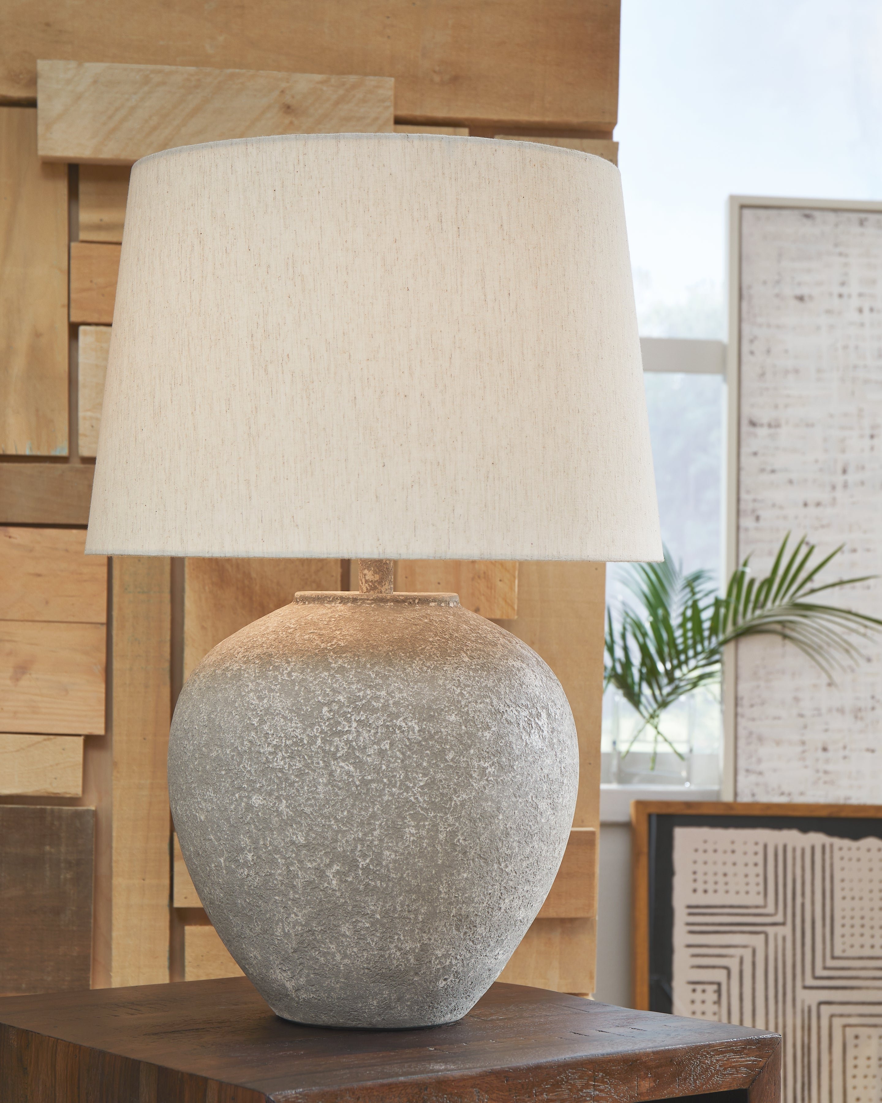 Warmstead Furniture - Ashley Furniture - Dreward Lighting - Metal Table Lamp (1/CN) / Distressed Gray - L235694