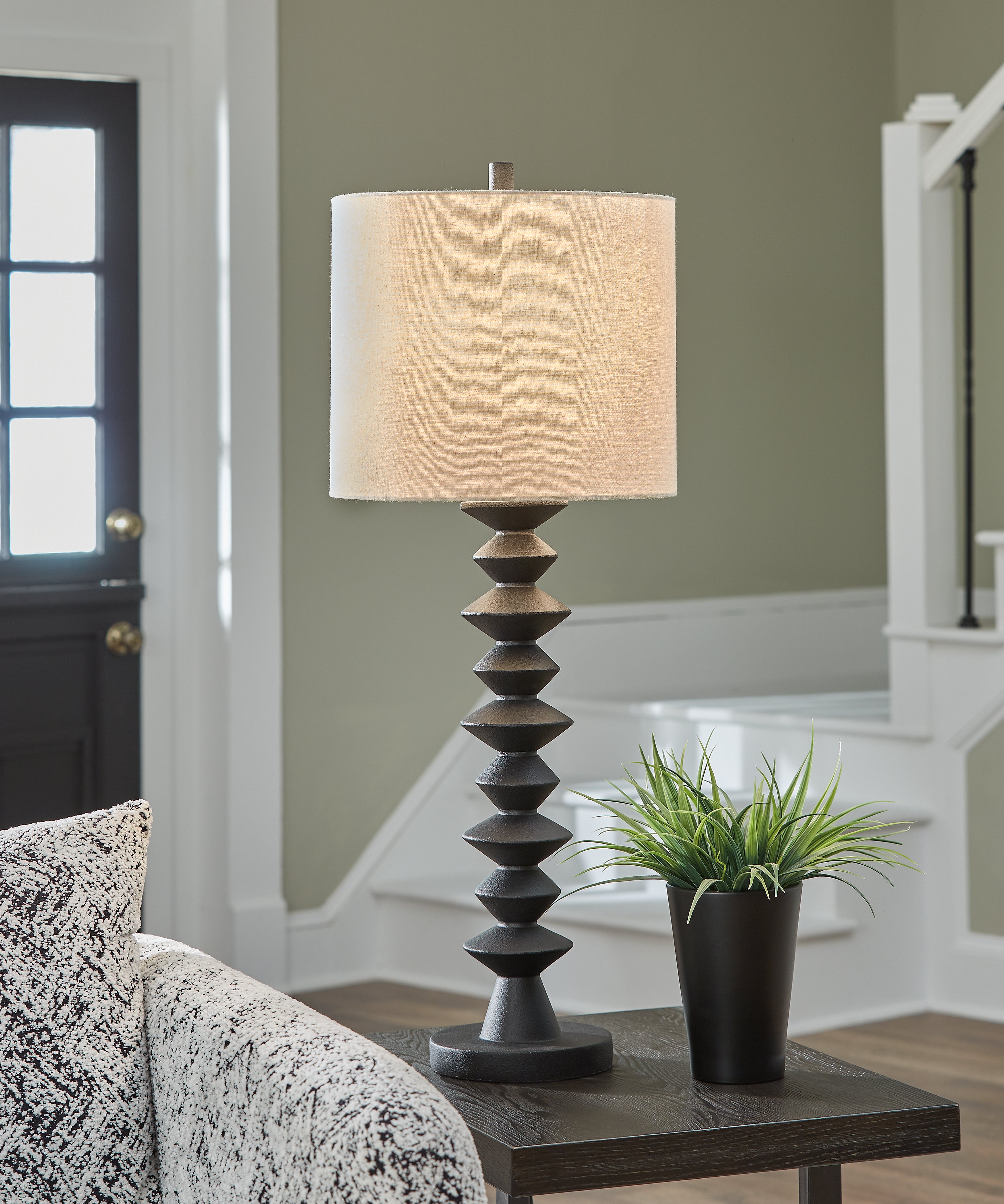 Warmstead Furniture - Ashley Furniture - Luanndon Lighting - 2-Piece Lamp Set / Black - L235783X2