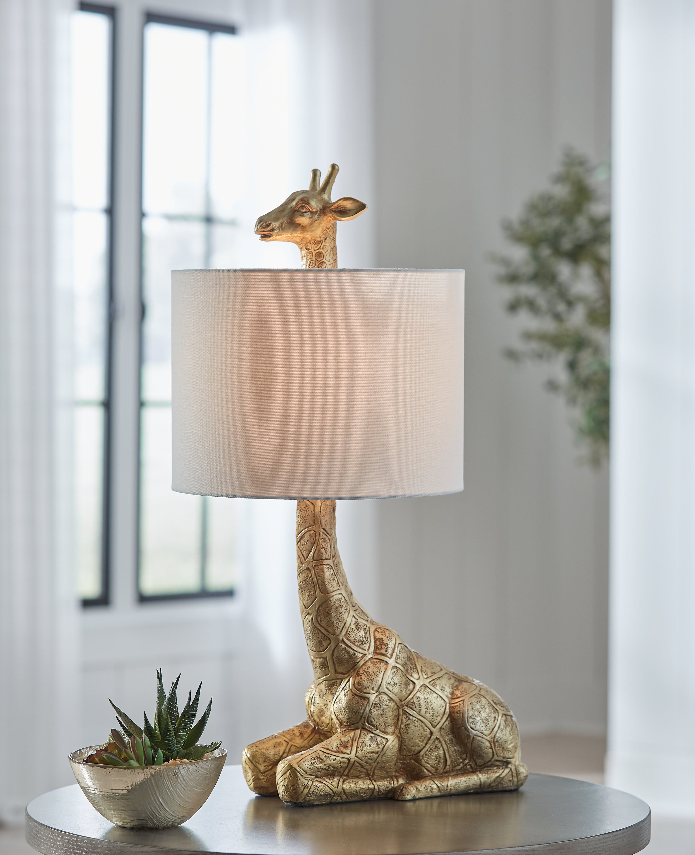 Warmstead Furniture - Ashley Furniture - Ferrison Lighting - 2-Piece Lamp Set / Gold Finish - L317004X2
