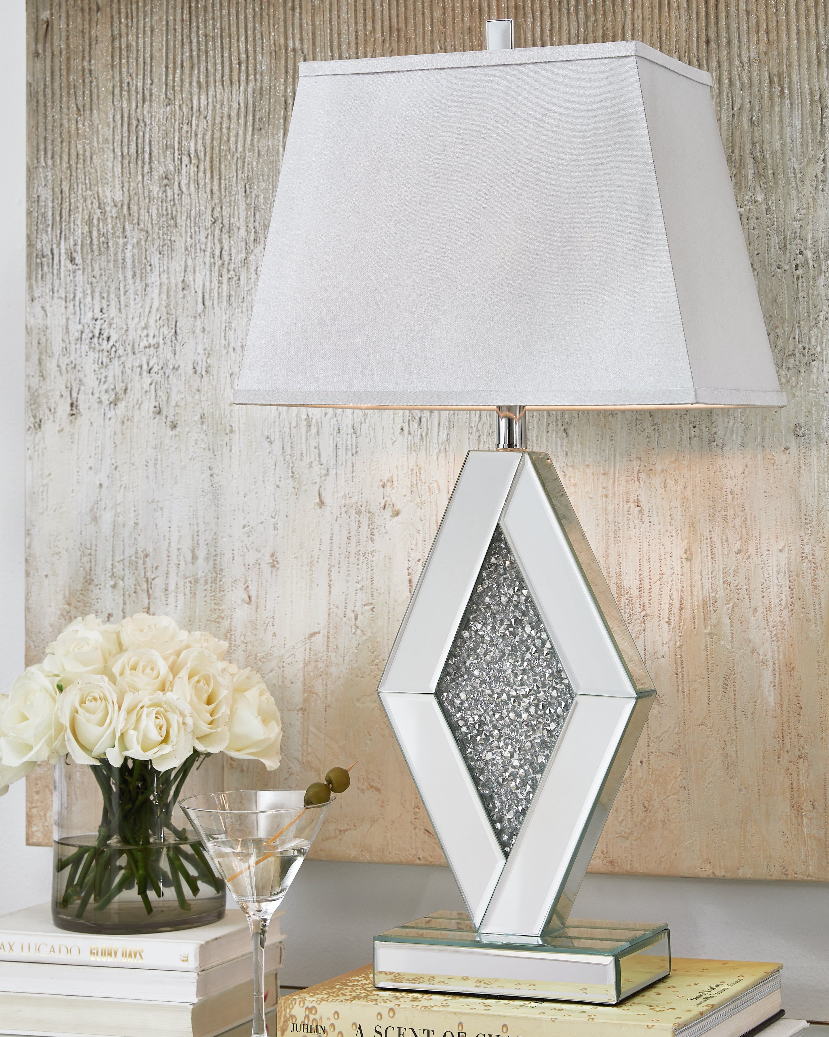 Warmstead Furniture - Ashley Furniture - Prunella Lighting - Table Lamp (Set of 2) / Silver Finish - L429034X2