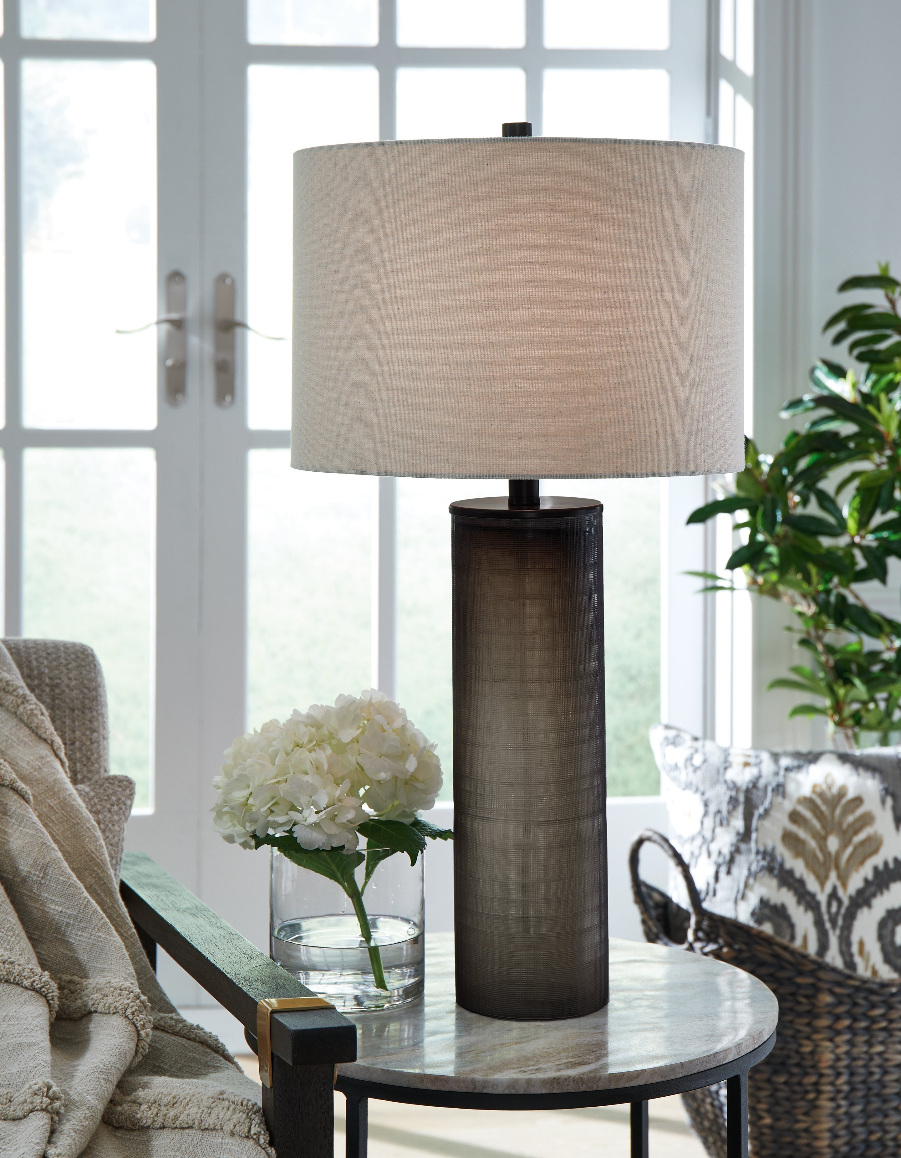 Warmstead Furniture - Ashley Furniture - Dingerly Lighting - Table Lamp (Set of 2) / Brown - L430824X2