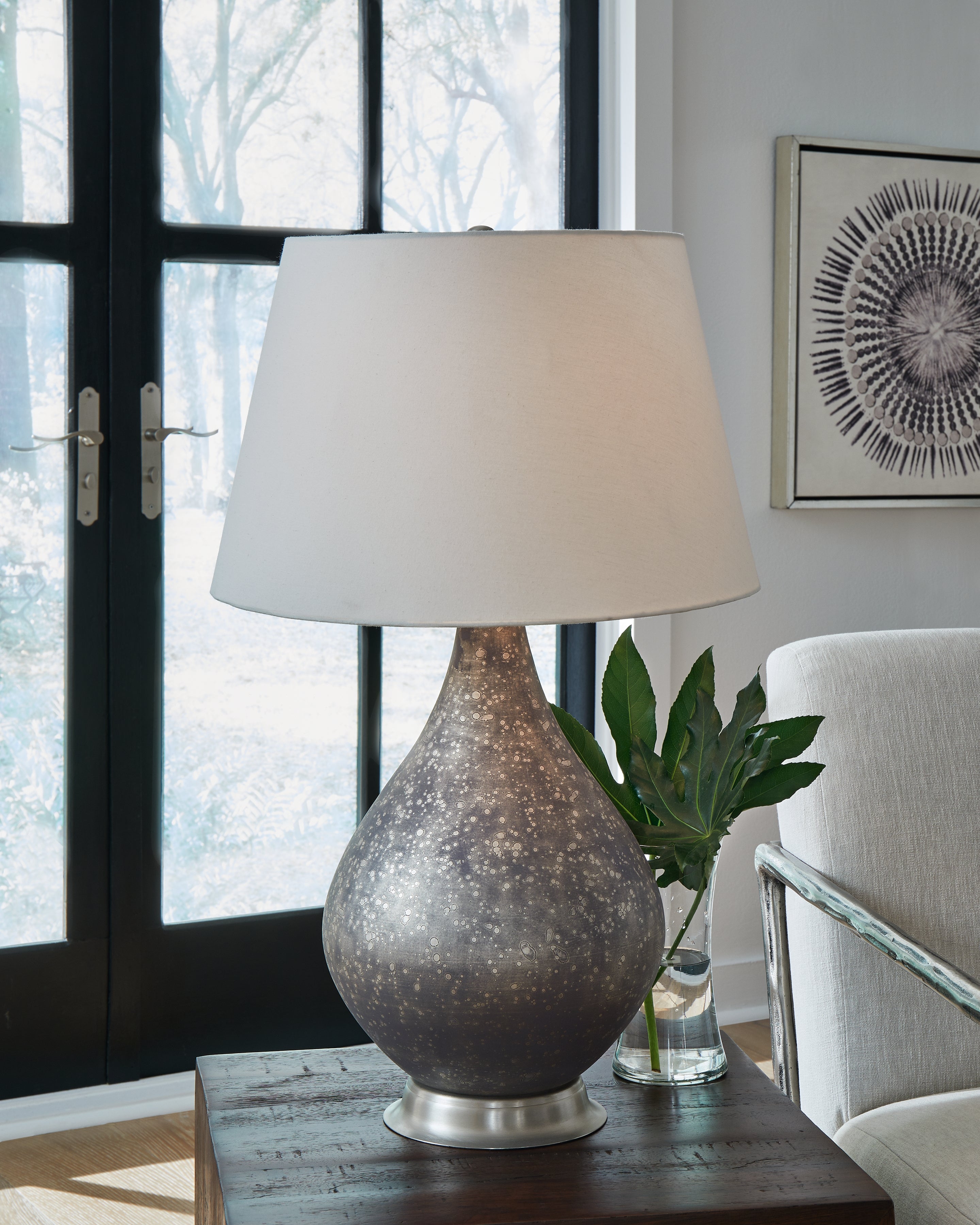 Warmstead Furniture - Ashley Furniture - Bluacy Lighting - Table Lamp (Set of 2) / Antique Gray - L430834X2