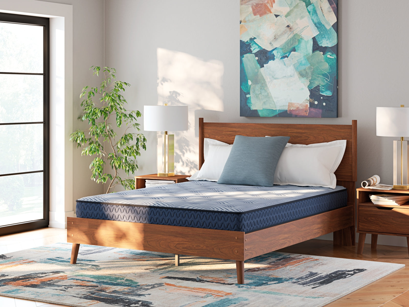 Warmstead Furniture - Ashley Furniture - Peak 2.0 Bonnell Mattresses - Full / Light Blue - M20121
