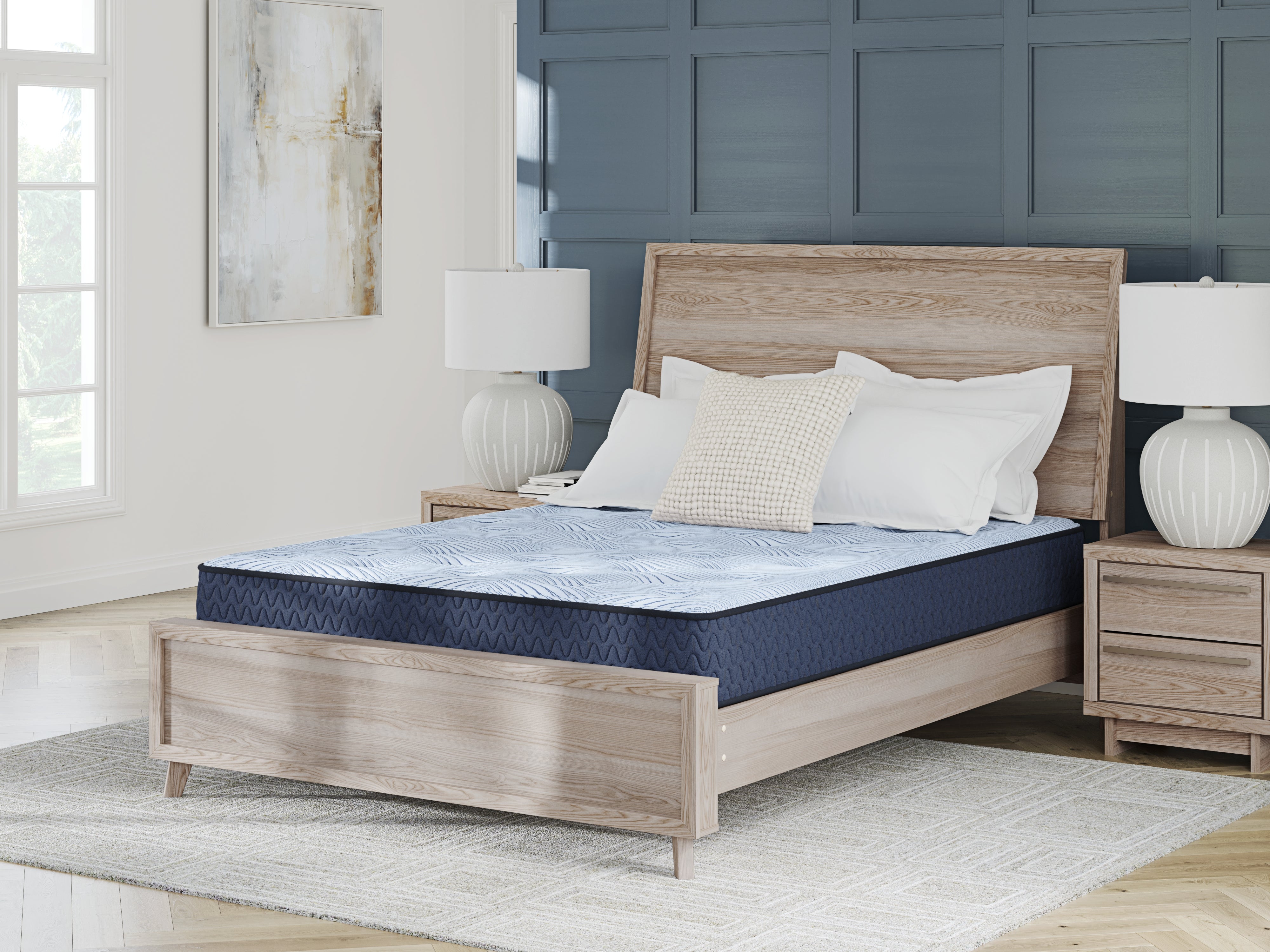 Warmstead Furniture - Ashley Furniture - Peak 2.0 10 Hybrid Mattresses - California King / Light Blue - M20251