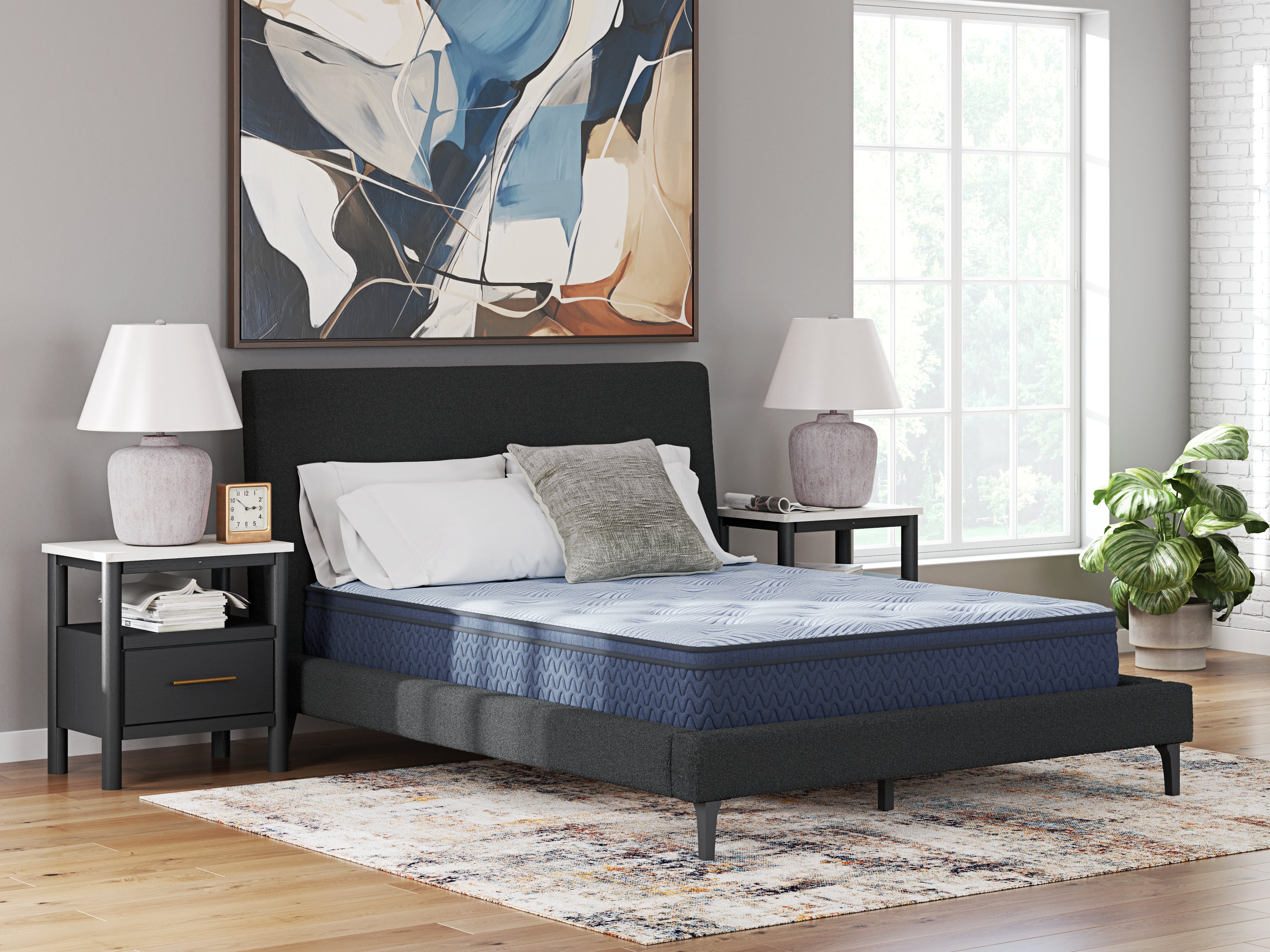 Warmstead Furniture - Ashley Furniture - Peak 2.0 12 Hybrid Mattresses - Queen / Light Blue - M20331