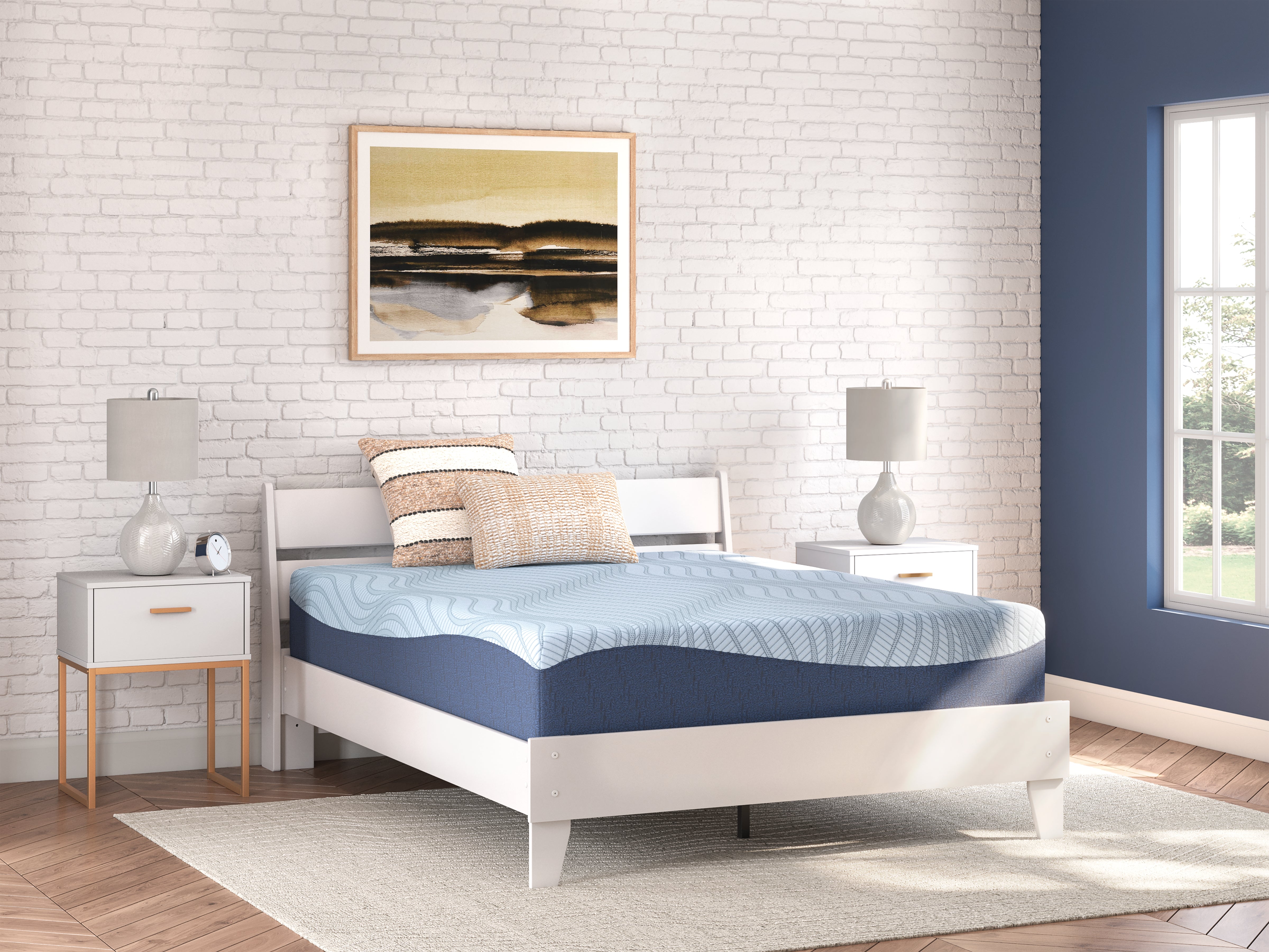 Warmstead Furniture - Ashley Furniture - Peak 2.0 12 Memory Foam Mattresses - Queen / White - M20631