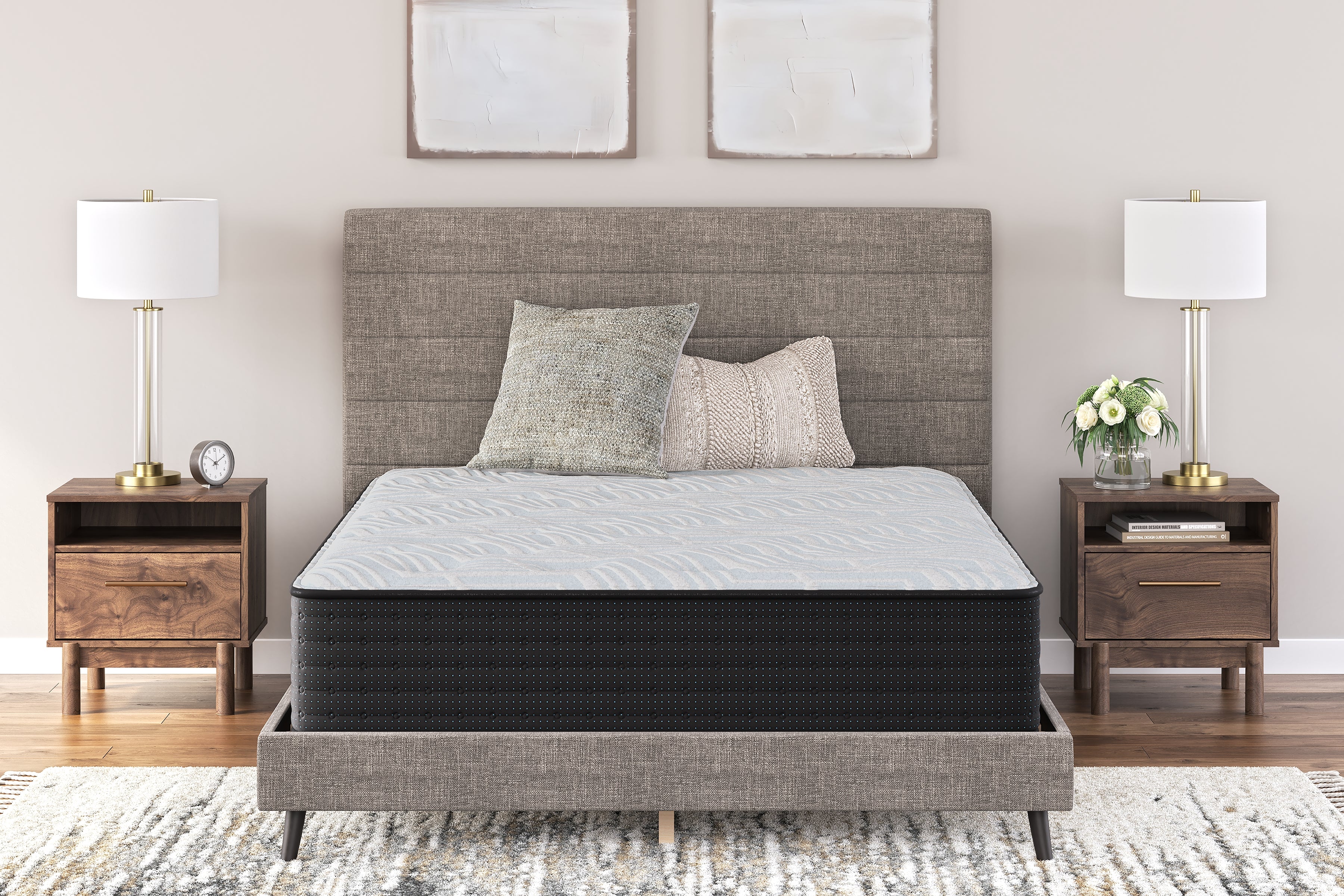 Warmstead Furniture - Ashley Furniture - Palisades Plush Mattresses - King / Gray/Blue - M41641