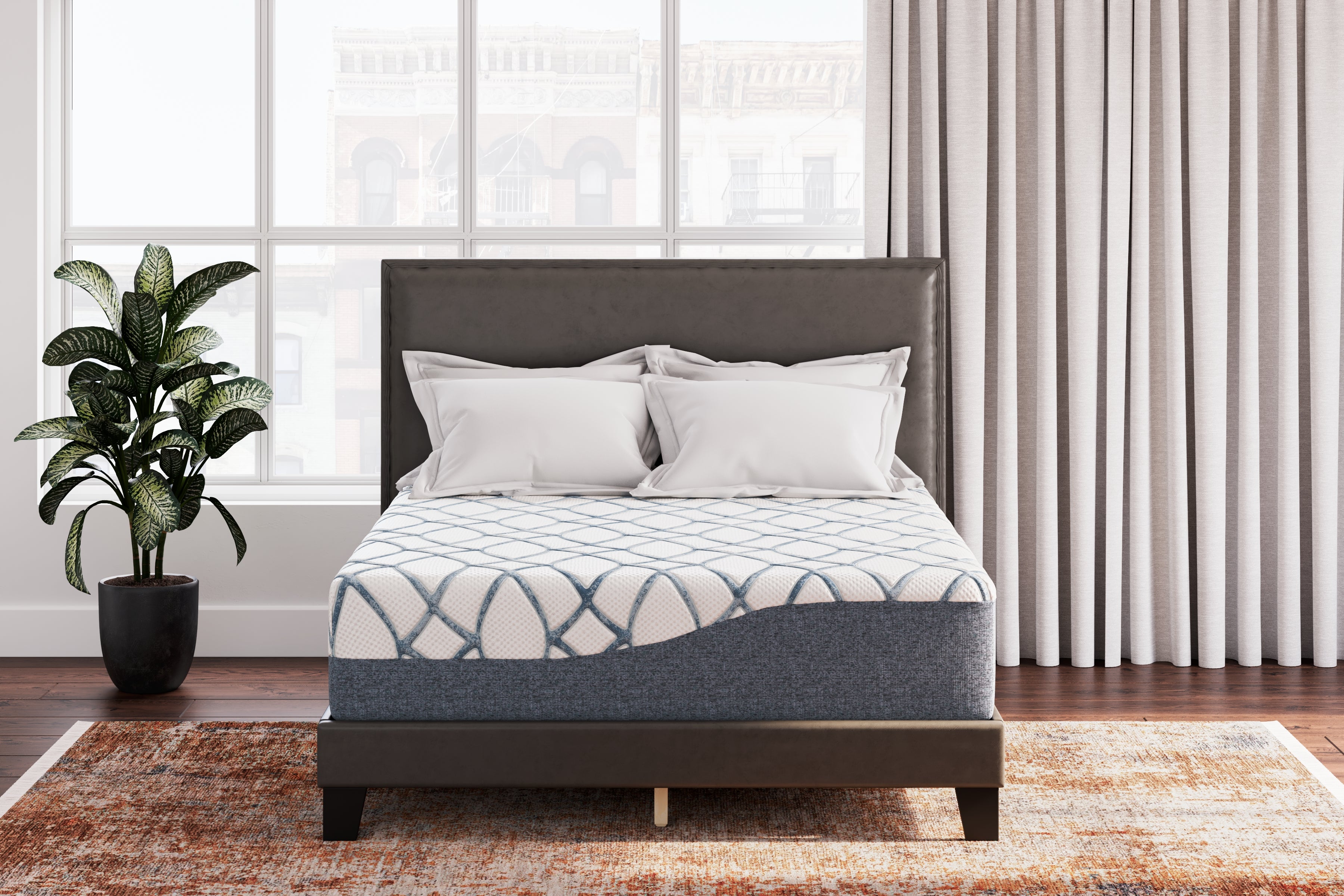 Warmstead Furniture - Ashley Furniture - 14 Inch Chime Elite 2.0 Mattresses - Queen / White/Blue - M42731