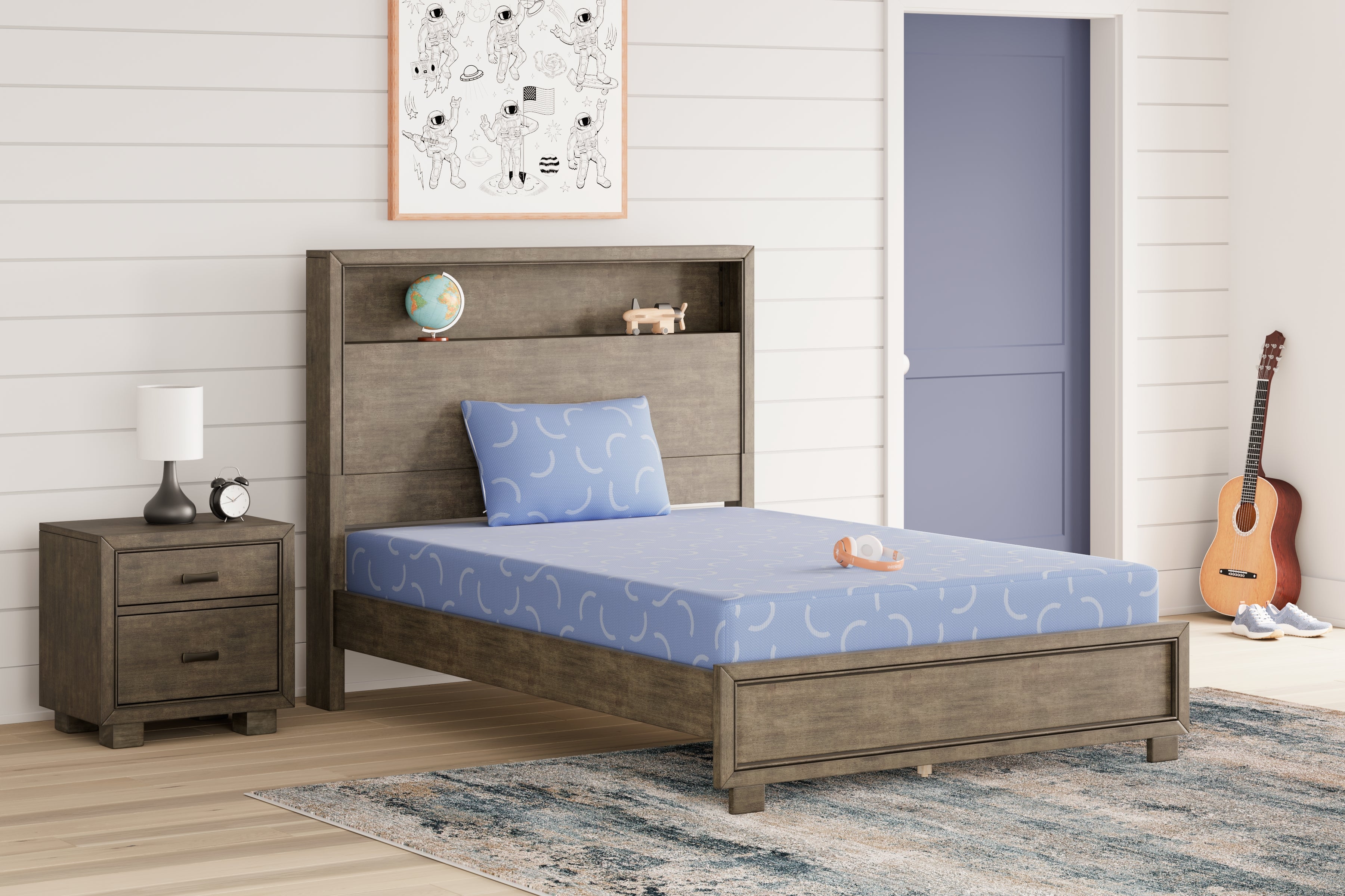 Warmstead Furniture - Ashley Furniture - iKidz Ocean Mattresses - Twin and Pillow 2/CN / Blue - M43011