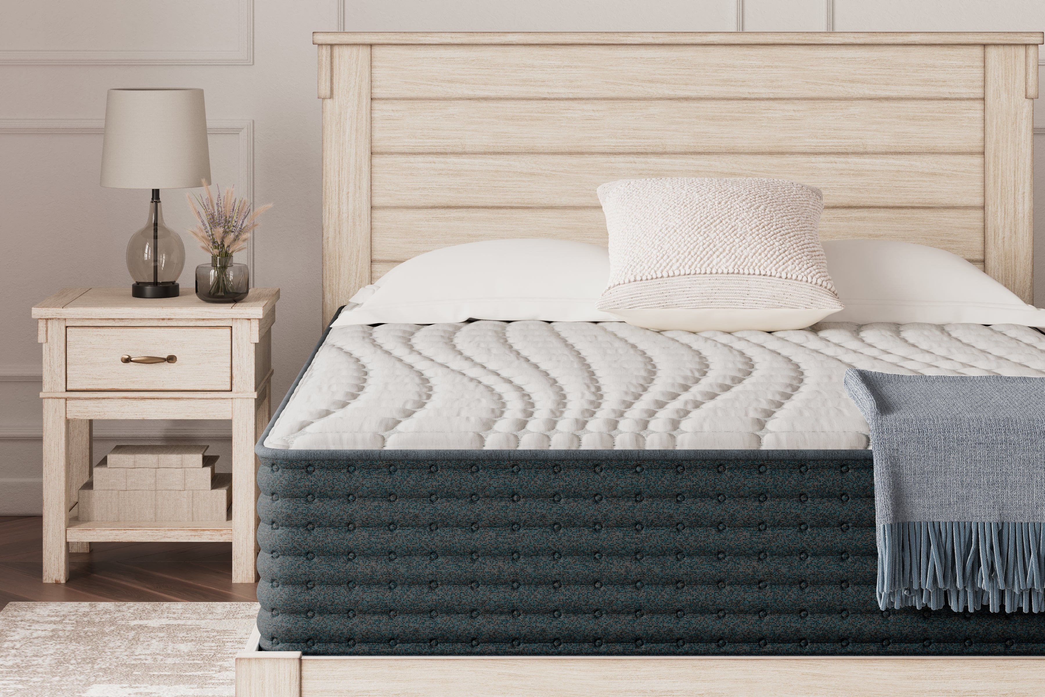 Warmstead Furniture - Ashley Furniture - Hybrid 1300 Mattresses - Queen / White - M43631